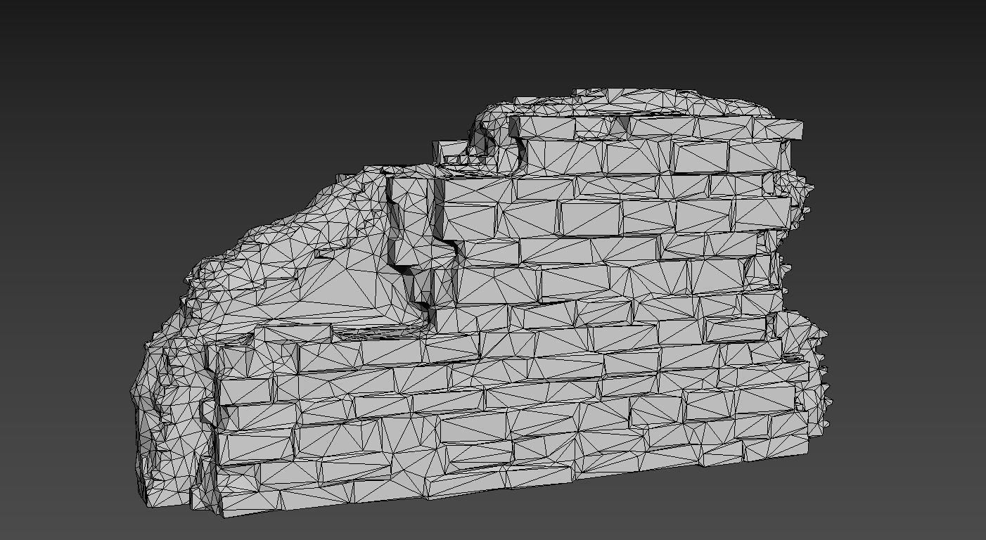 Low poly Ruin Medieval Construction 200604 B Low-poly 3D model_31