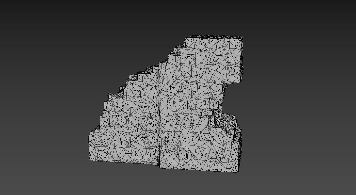 Low poly Ruin Medieval Construction 200604 B Low-poly 3D model_28