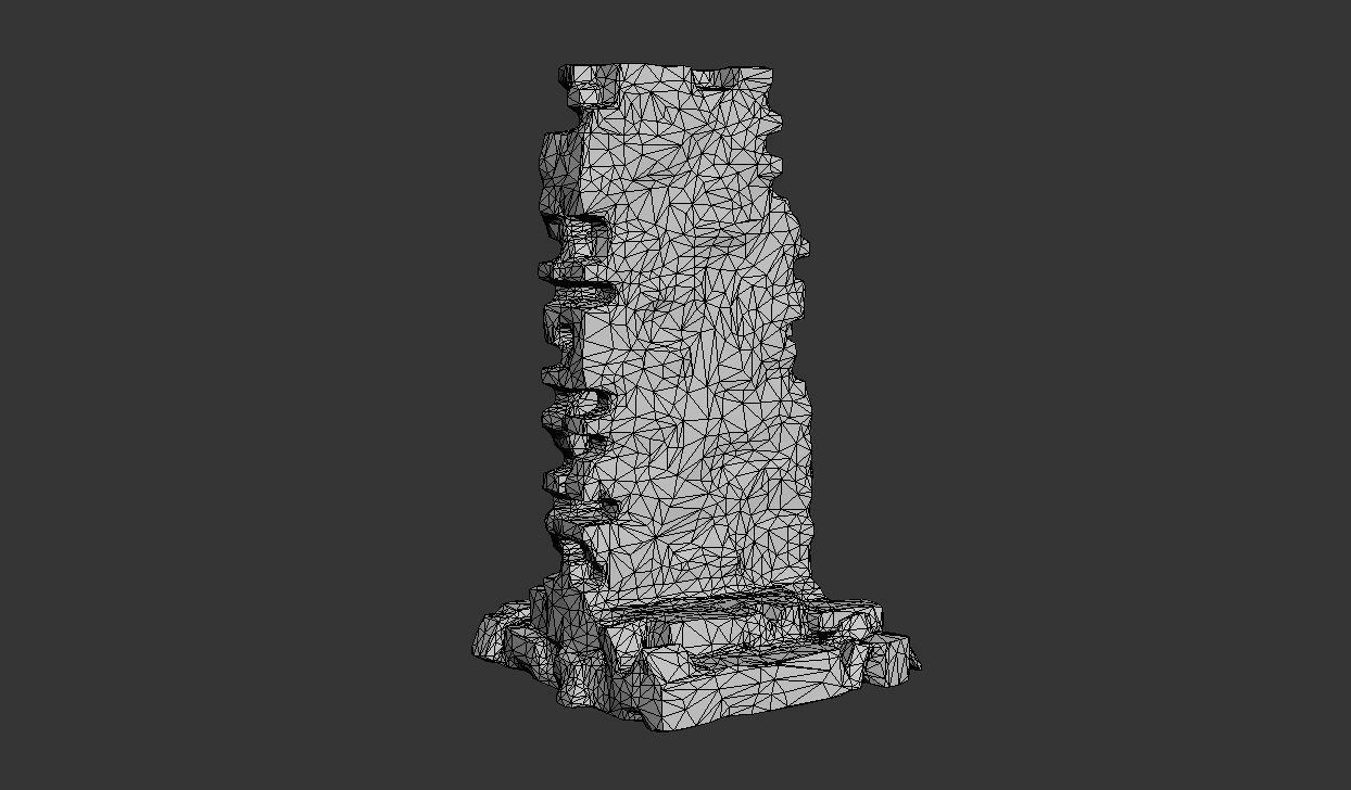 Low poly Ruin Medieval Construction 200604 B Low-poly 3D model_4