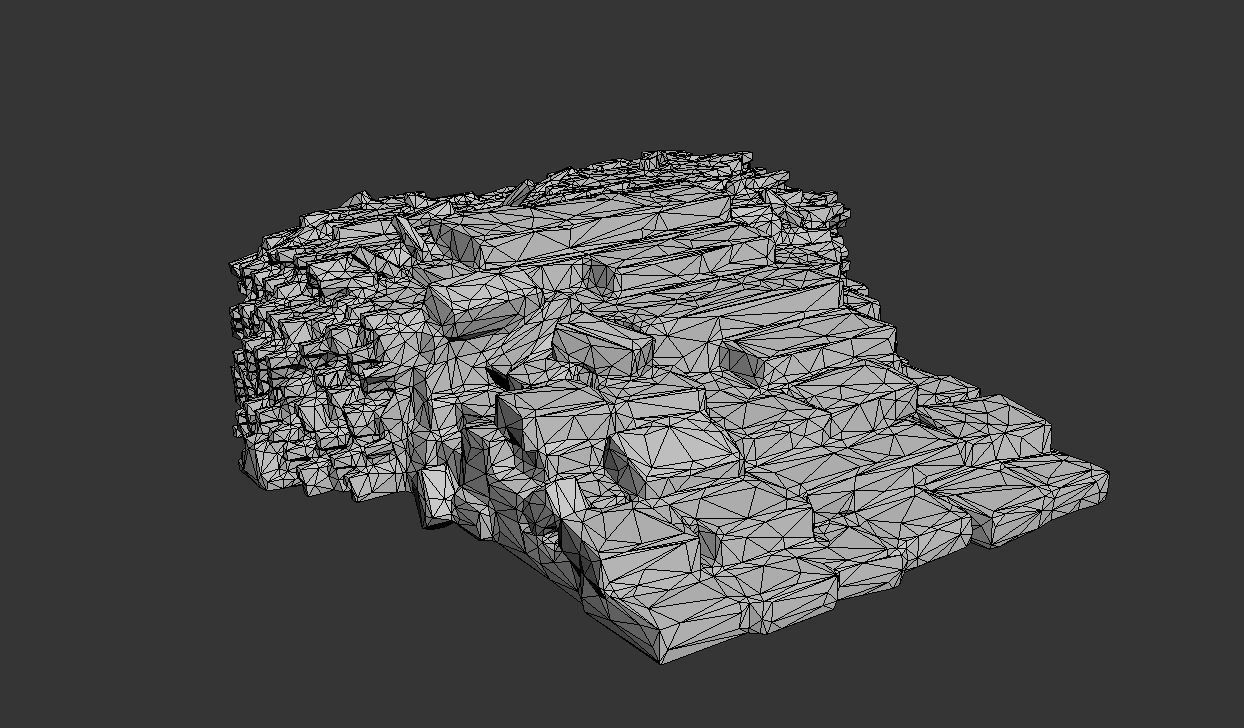 Low poly Ruin Medieval Construction 200604 B Low-poly 3D model_16