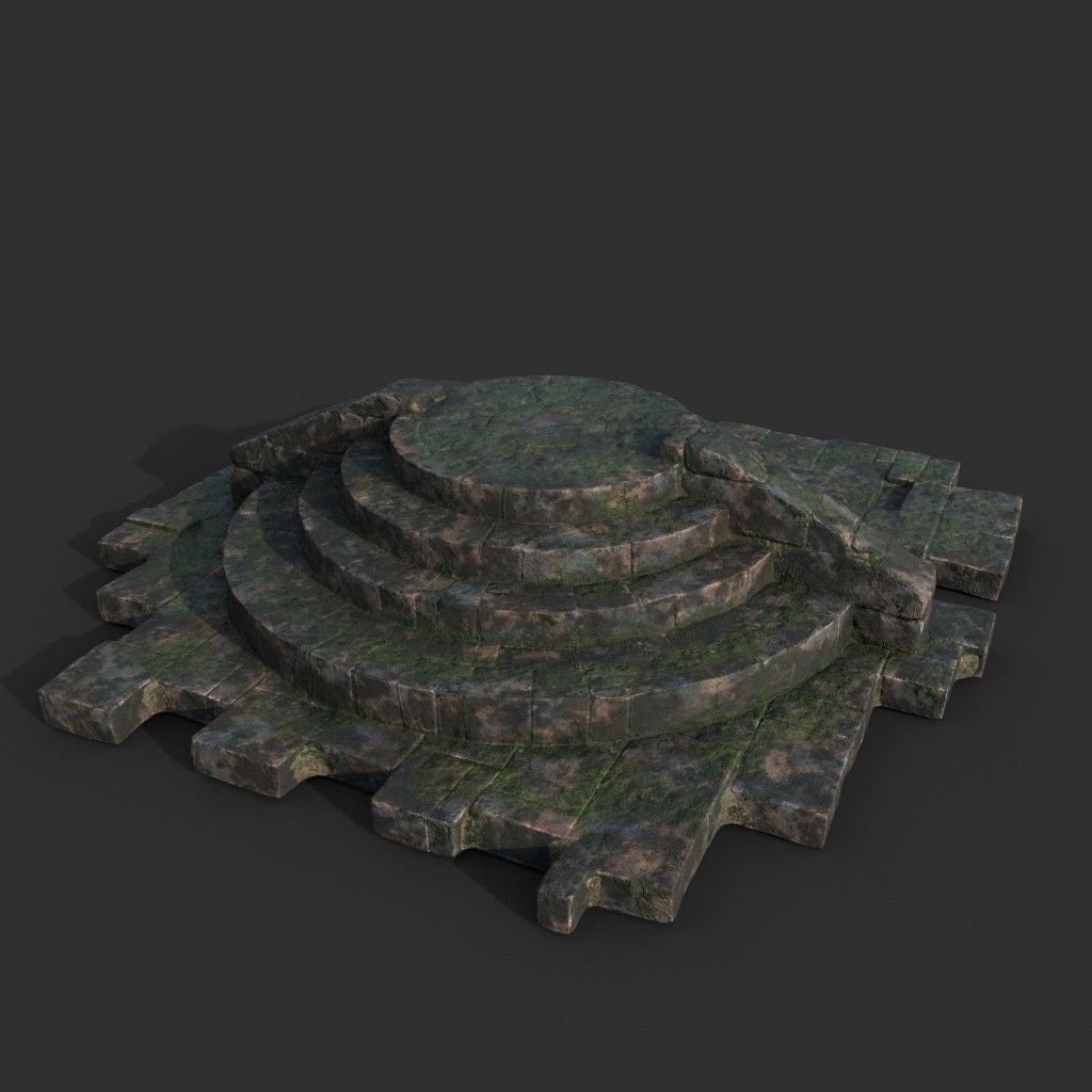 Low poly Ruin Construction Pack 200714 Low-poly 3D model_19