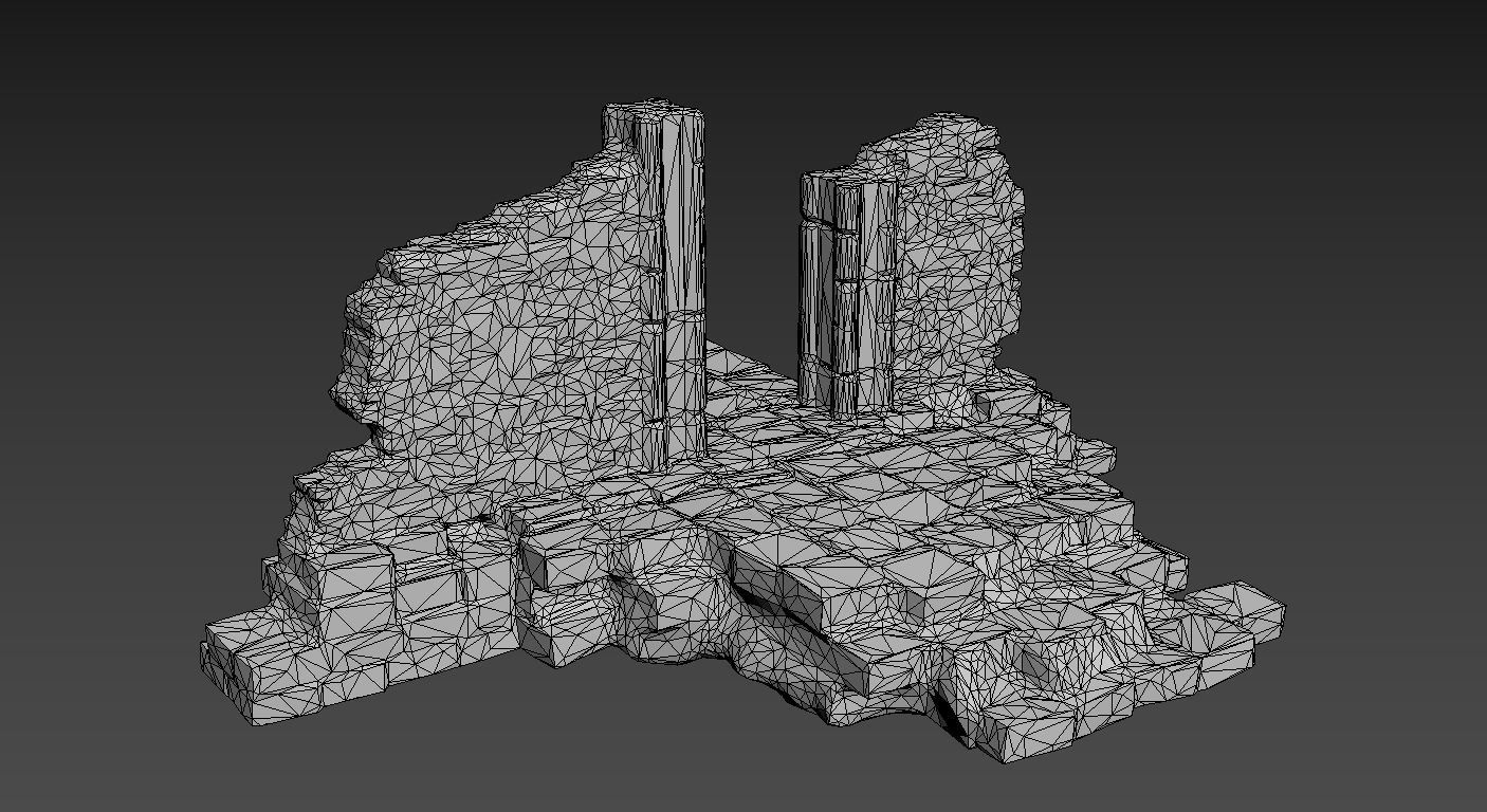 Low poly Ruin Construction Pack 200714 Low-poly 3D model_23