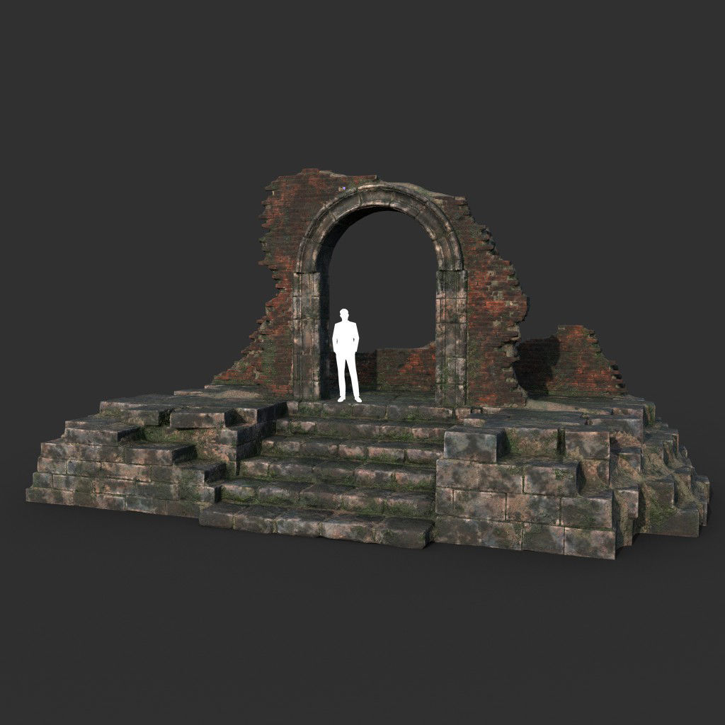 Low poly Ruin Construction Pack 200714 Low-poly 3D model_24