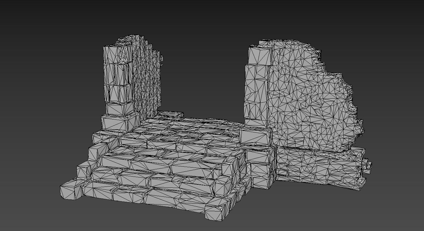Low poly Ruin Construction Pack 200714 Low-poly 3D model_29