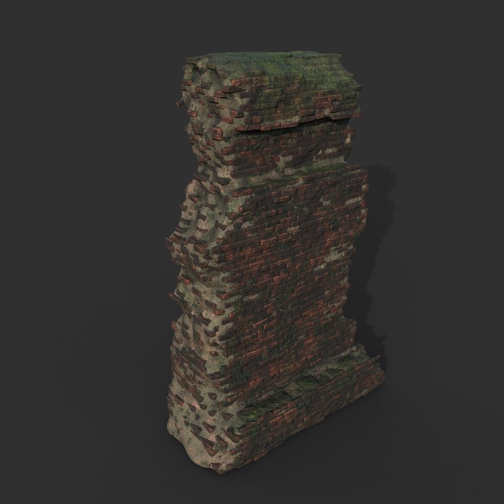 Low poly Ruin Construction Pack 200714 Low-poly 3D model_10