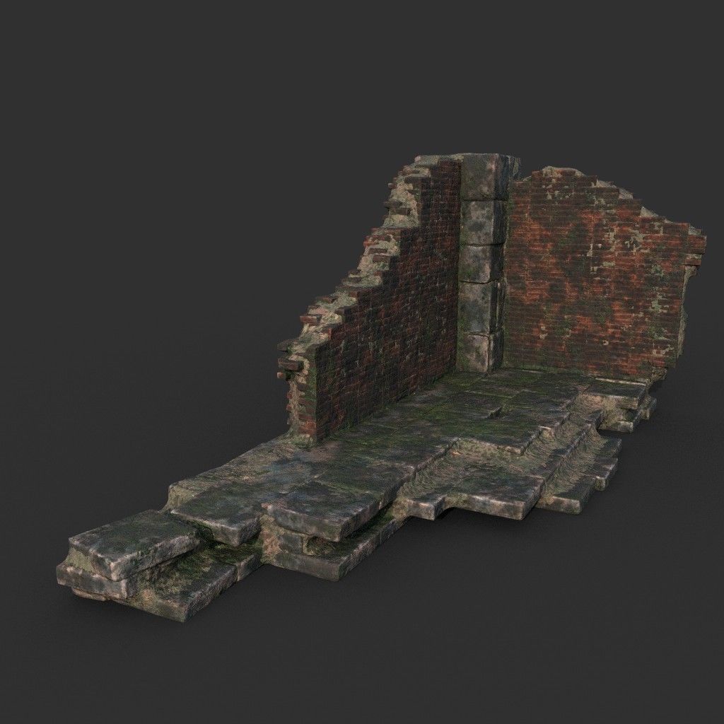 Low poly Ruin Construction Pack 200714 Low-poly 3D model_31
