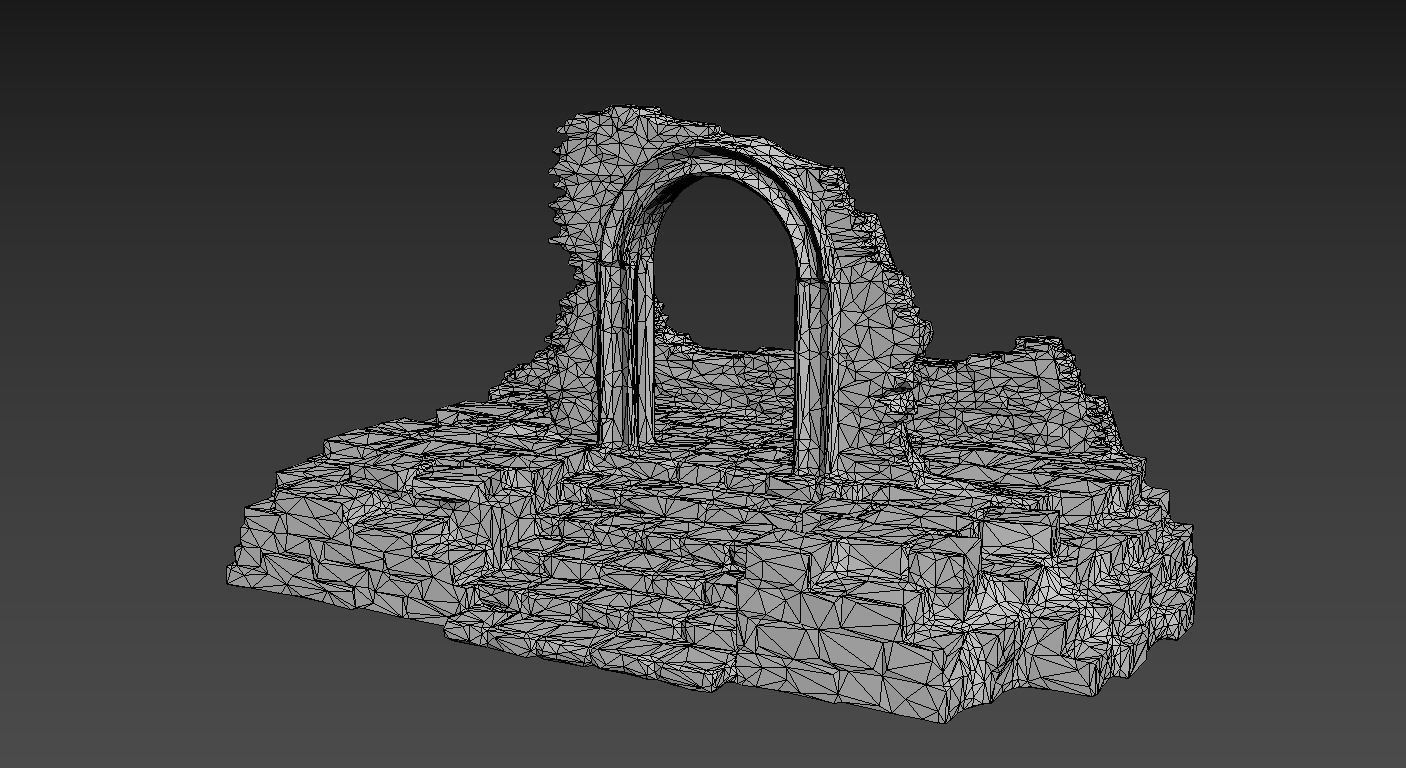 Low poly Ruin Construction Pack 200714 Low-poly 3D model_26