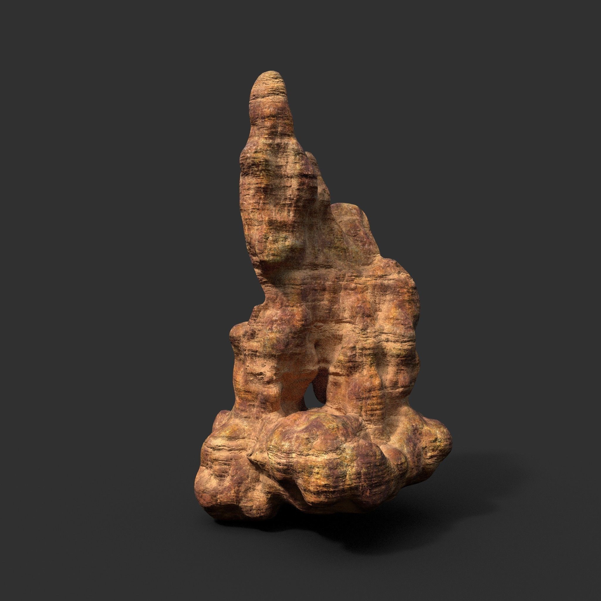 Low poly Mossy Cave Modular Floor Pack Low-poly 3D model_18