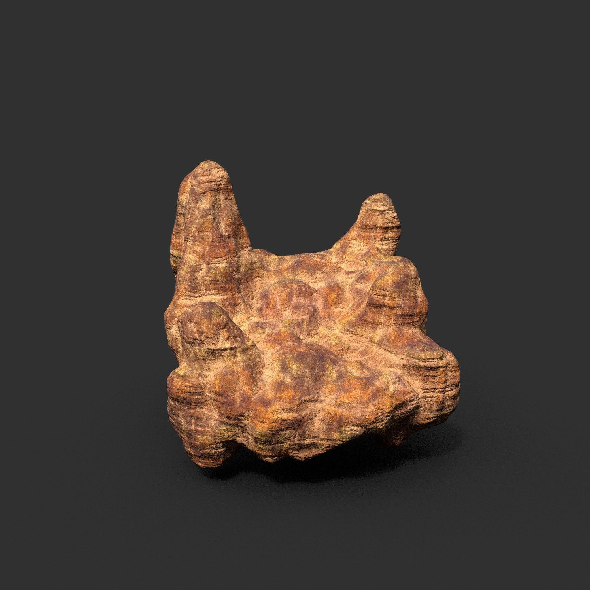 Low poly Mossy Cave Modular Floor Pack Low-poly 3D model_8