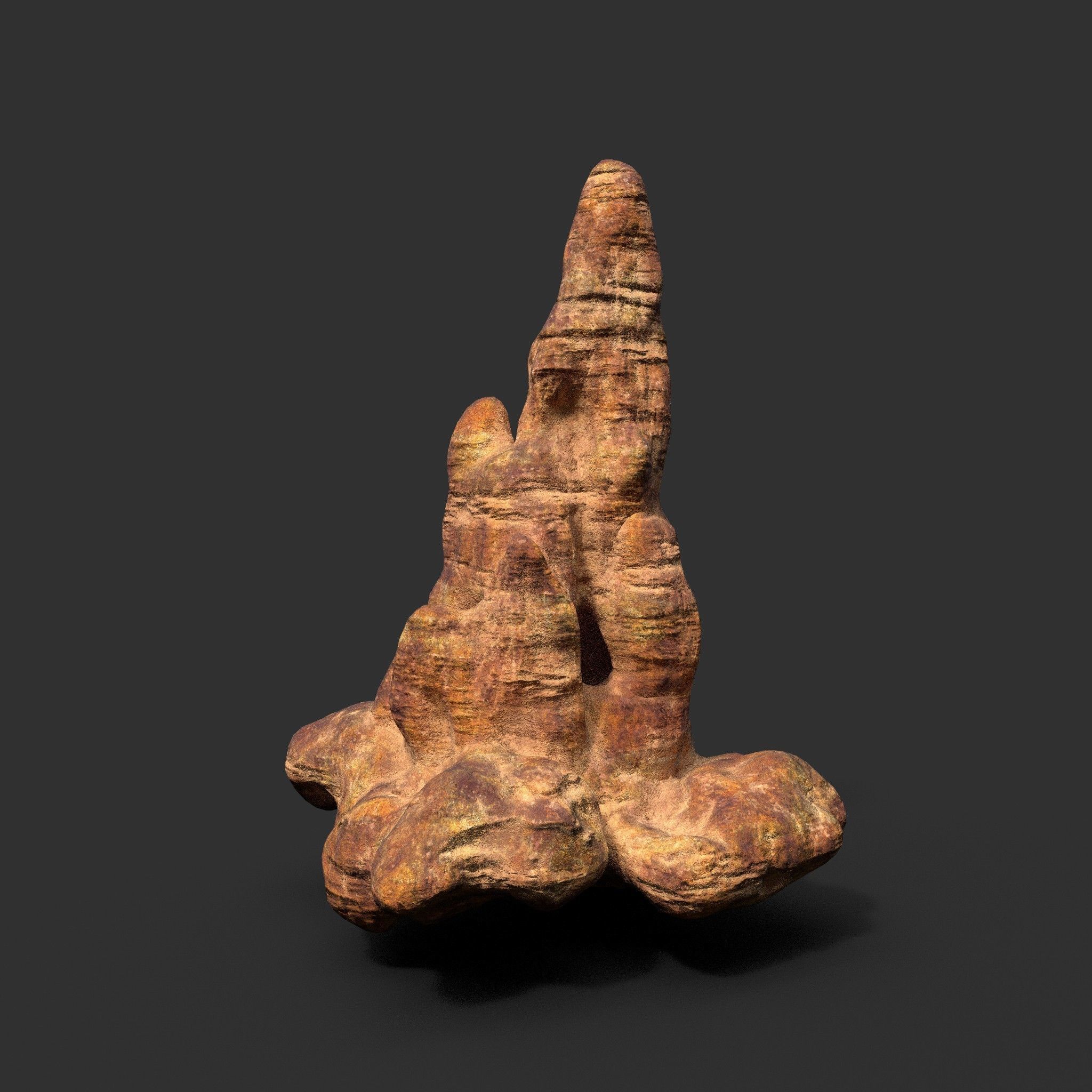 Low poly Mossy Cave Modular Floor Pack Low-poly 3D model_20