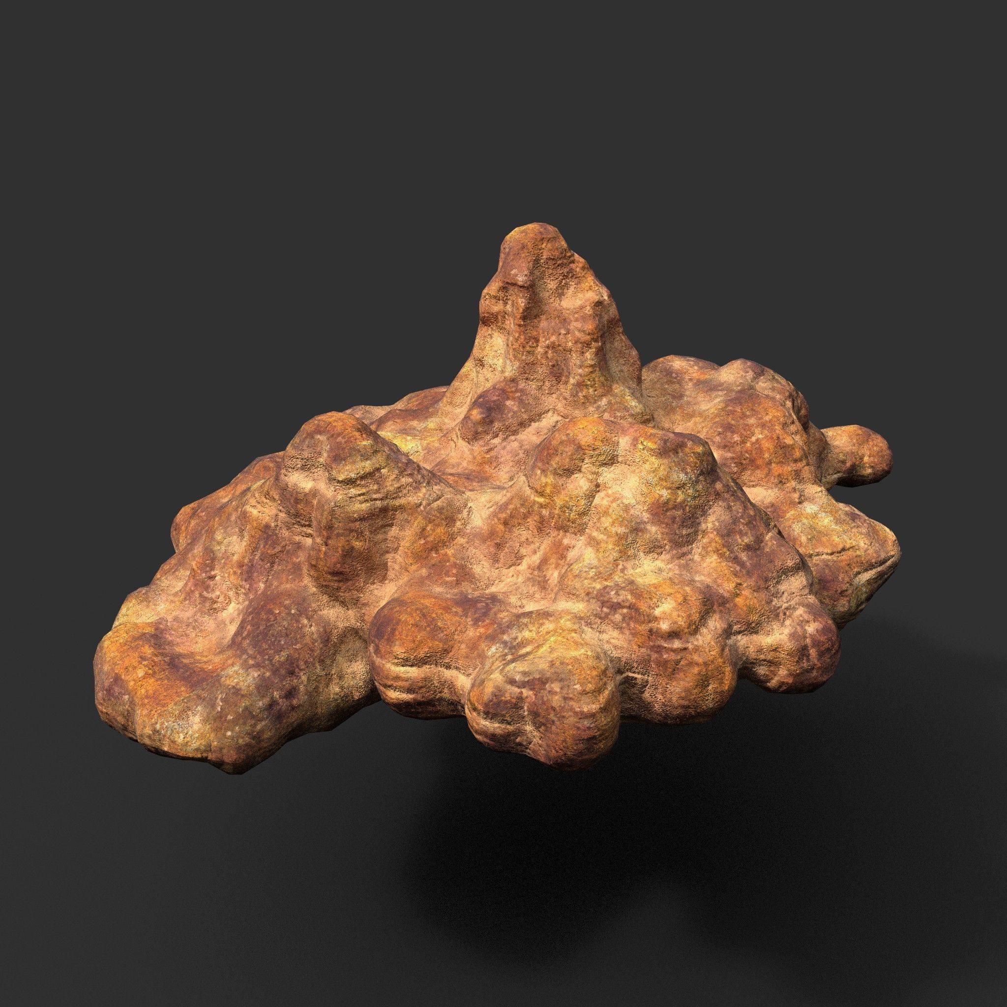 Low poly Mossy Cave Modular Floor Pack Low-poly 3D model_10