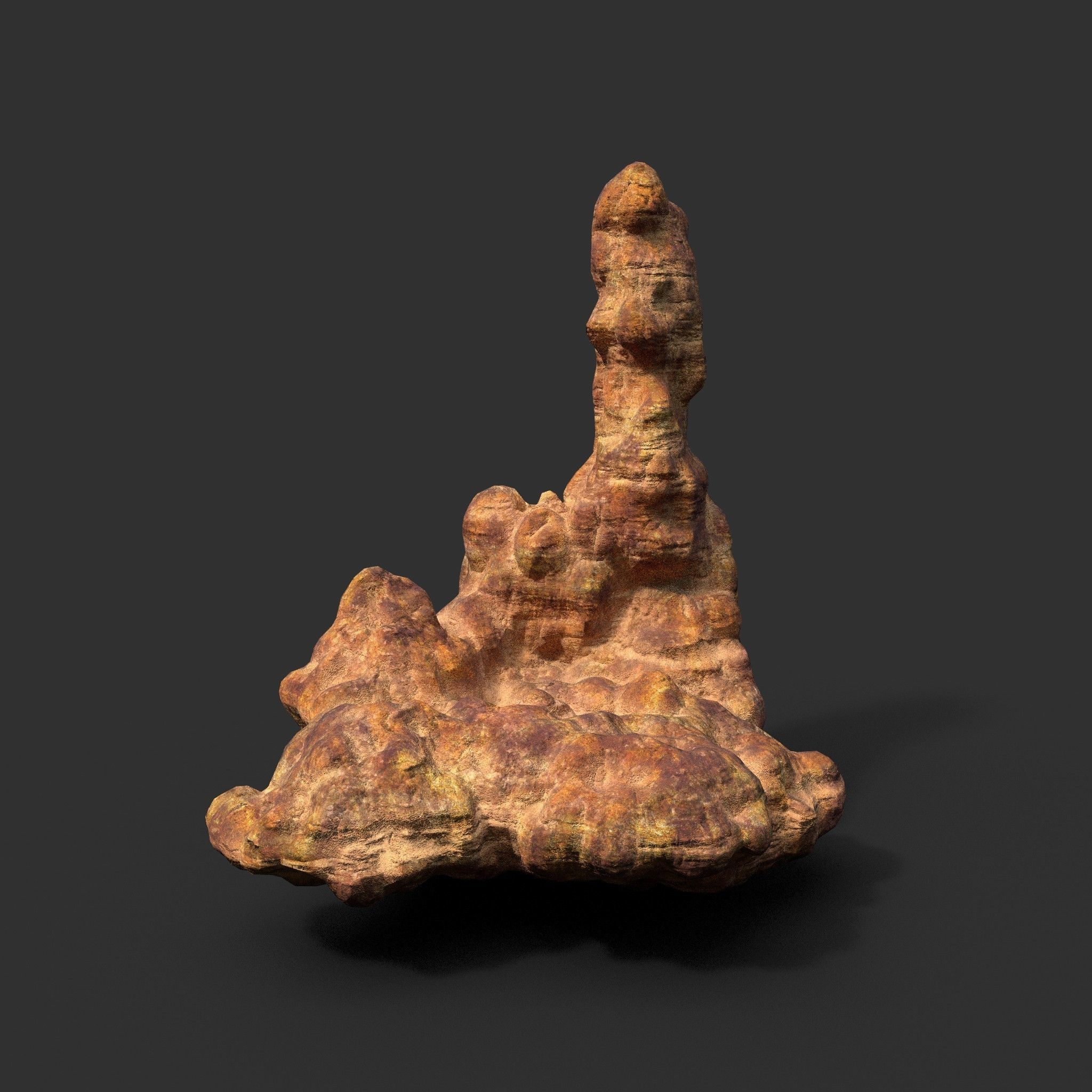 Low poly Mossy Cave Modular Floor Pack Low-poly 3D model_14