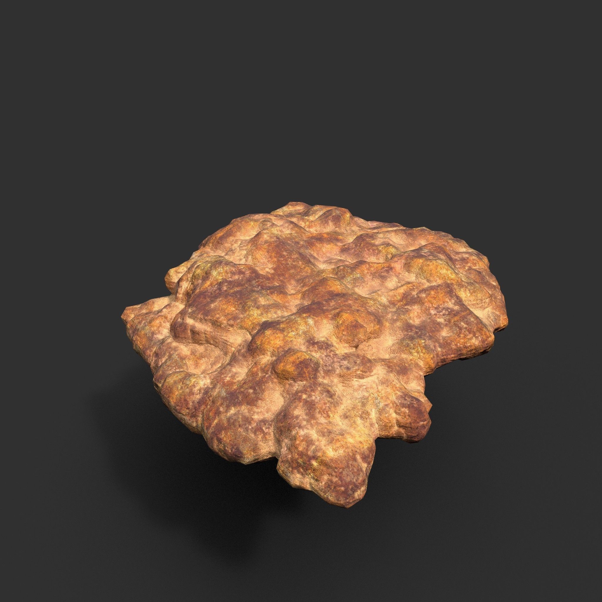 Low poly Mossy Cave Modular Floor Pack Low-poly 3D model_12