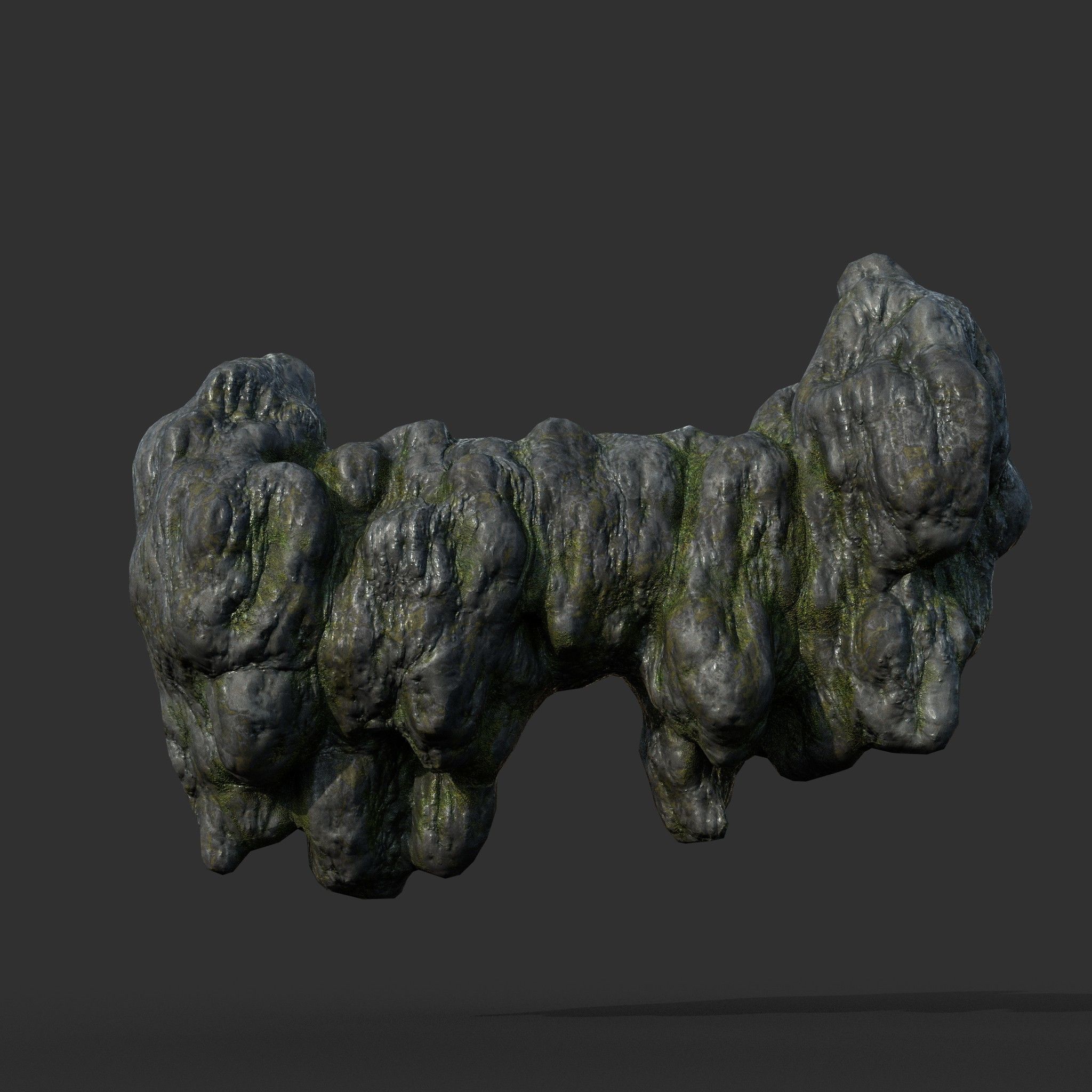 Low poly Mossy Cave Modular Column Pack 200802 Low-poly 3D model_72
