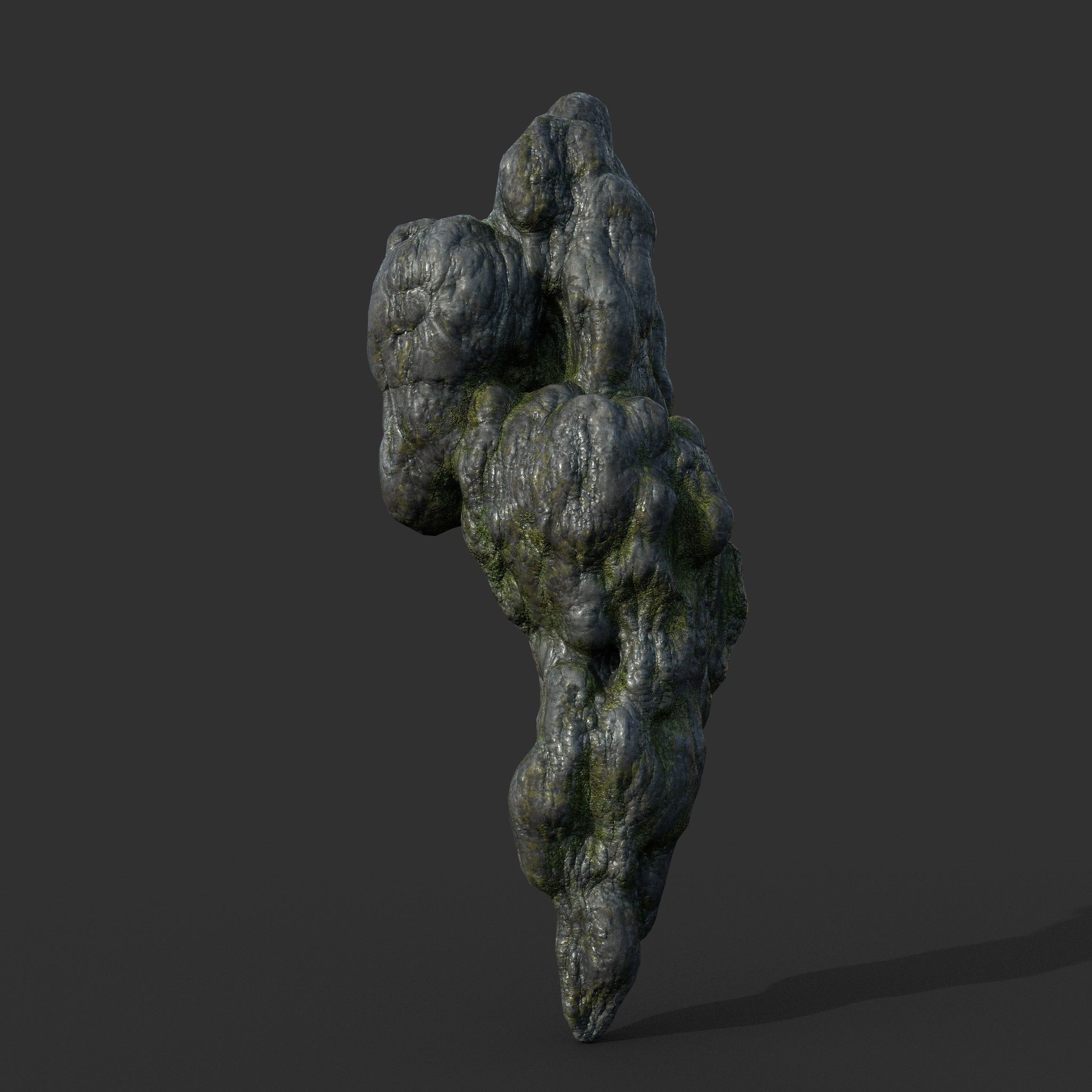 Low poly Mossy Cave Modular Column Pack 200802 Low-poly 3D model_76