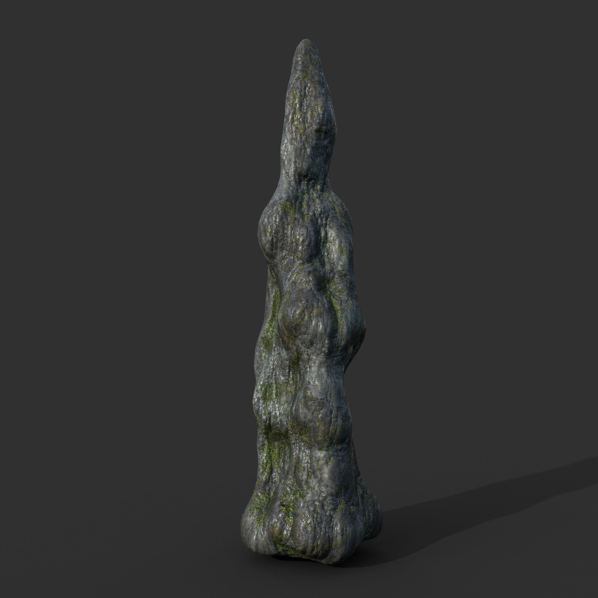 Low poly Mossy Cave Modular Column Pack 200802 Low-poly 3D model_8
