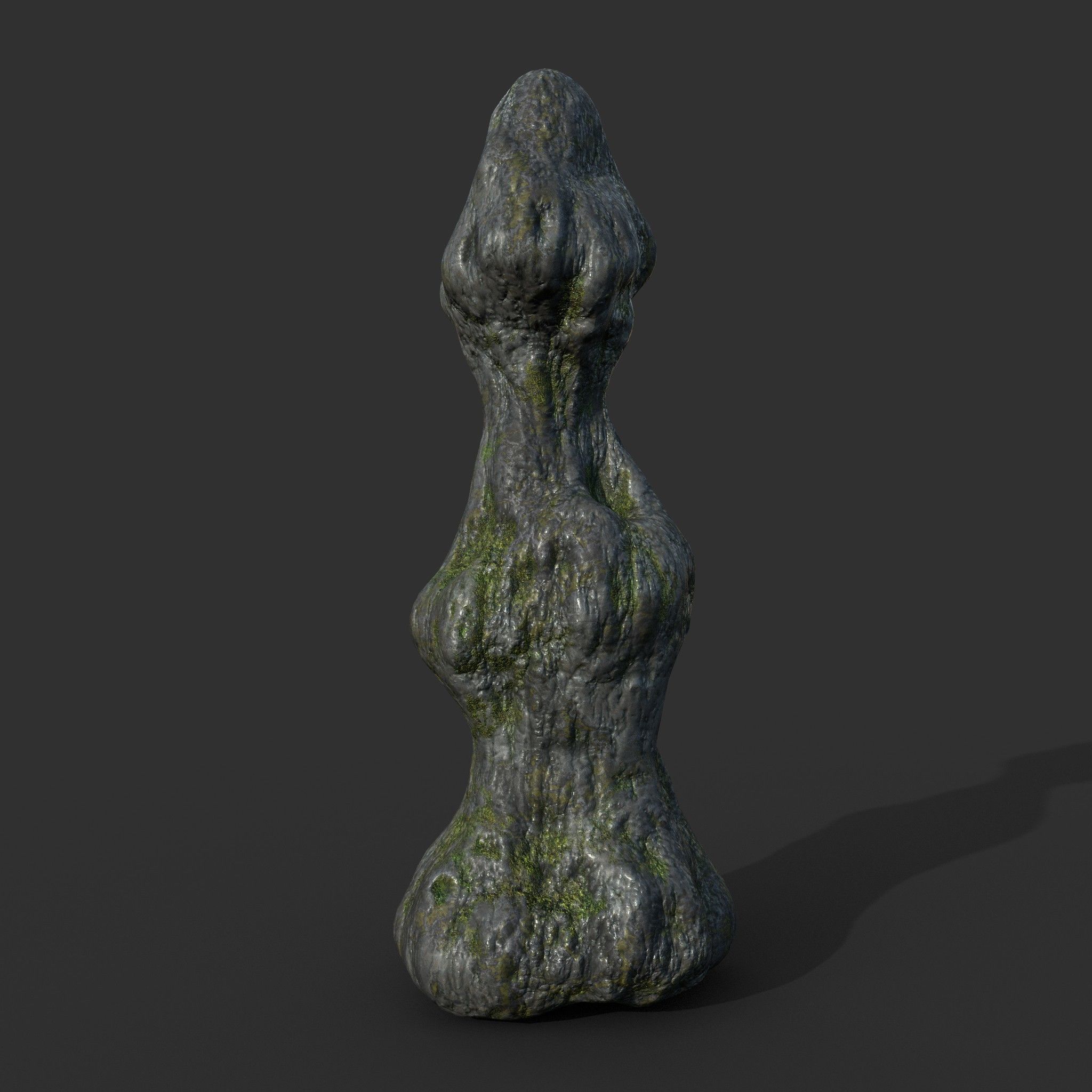 Low poly Mossy Cave Modular Column Pack 200802 Low-poly 3D model_6