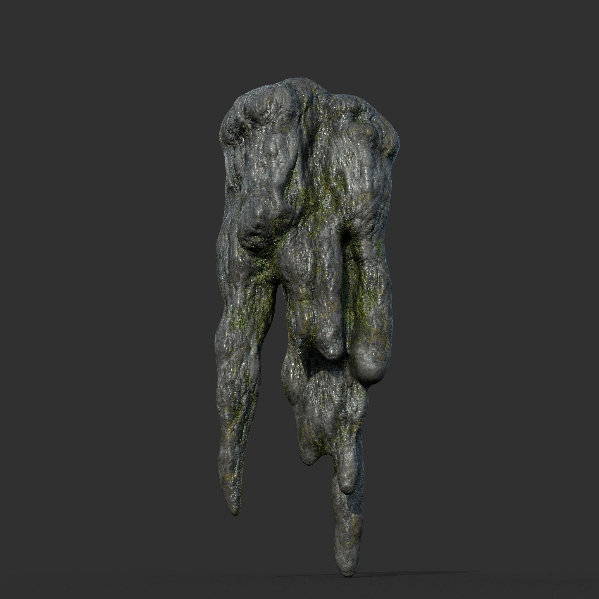 Low poly Mossy Cave Modular Column Pack 200802 Low-poly 3D model_12