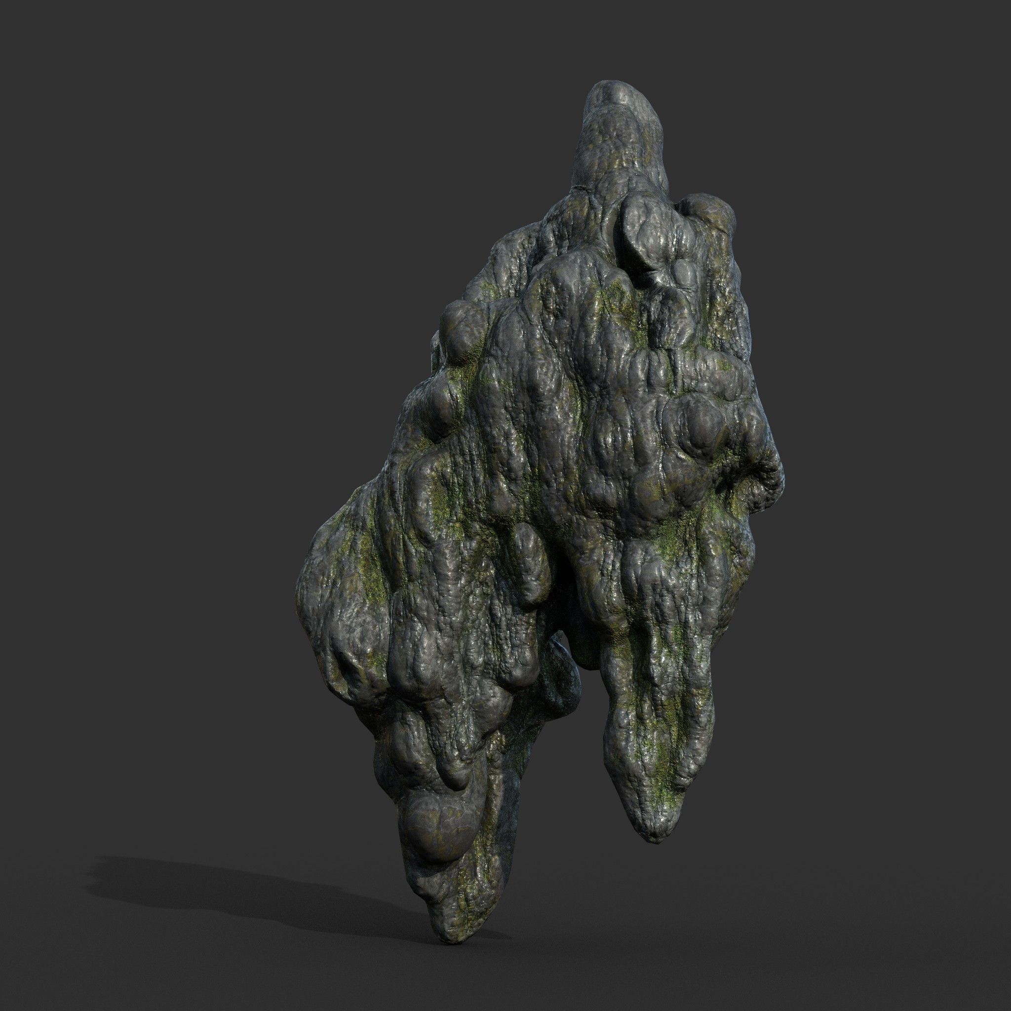 Low poly Mossy Cave Modular Column Pack 200802 Low-poly 3D model_78