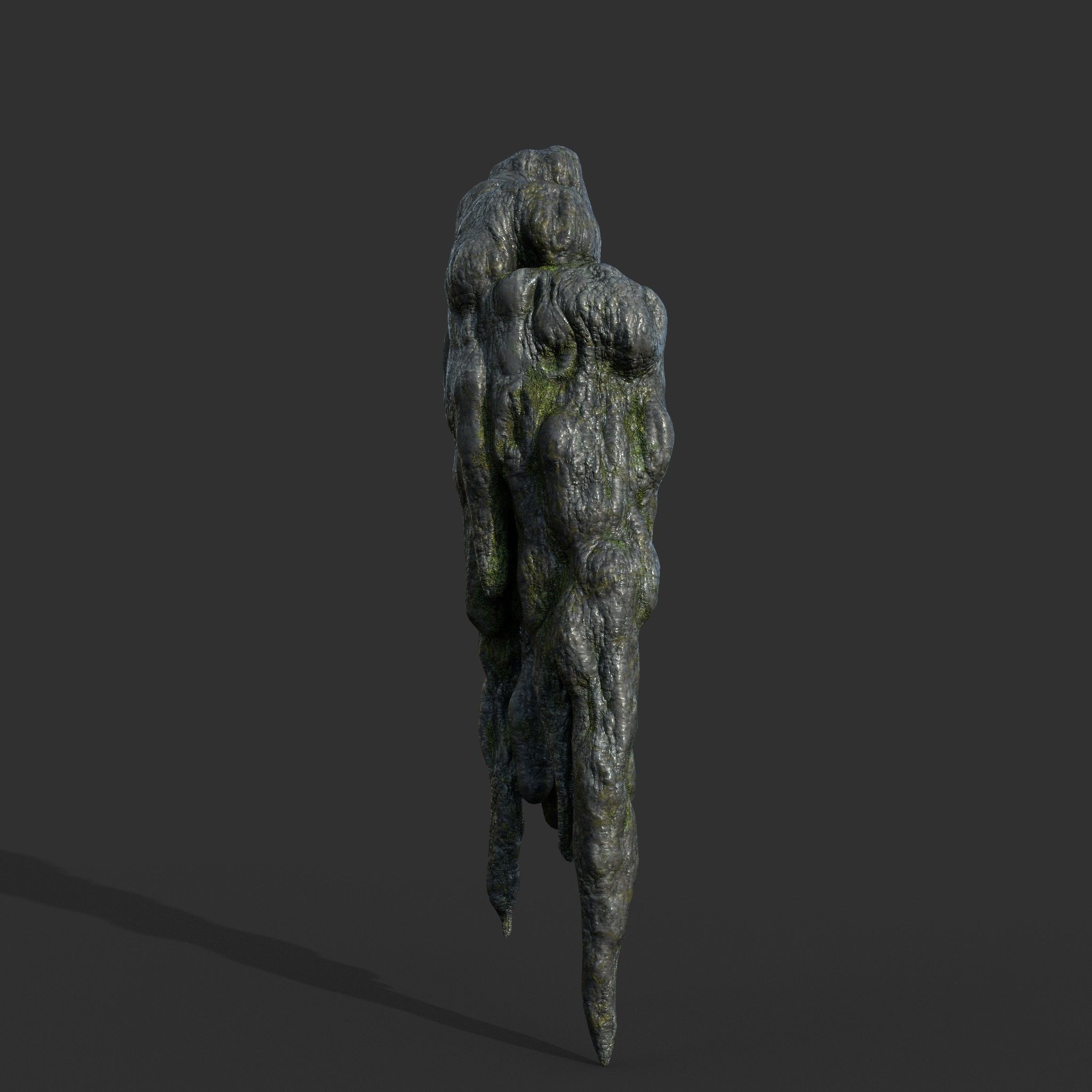 Low poly Mossy Cave Modular Column Pack 200802 Low-poly 3D model_14