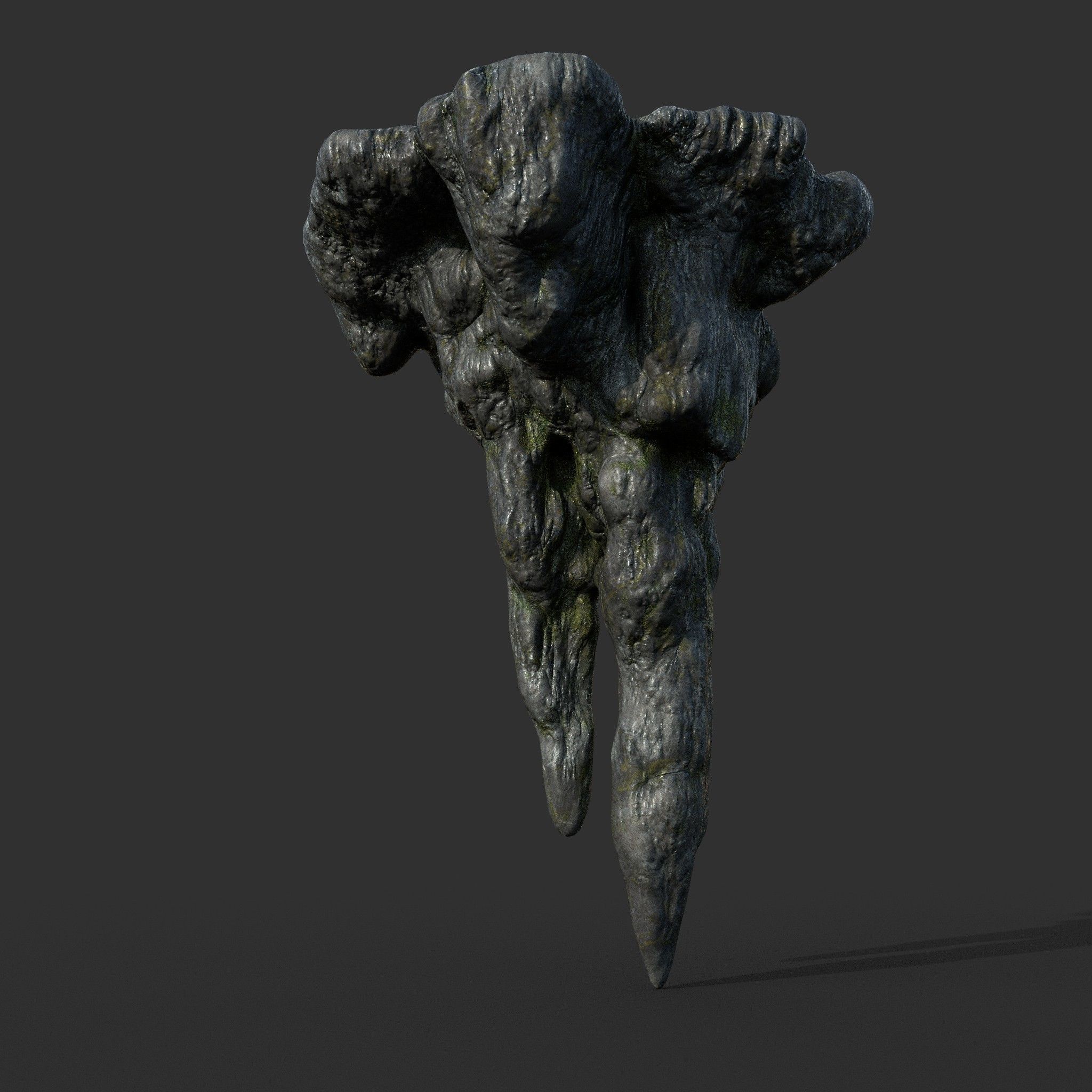 Low poly Mossy Cave Modular Column Pack 200802 Low-poly 3D model_68