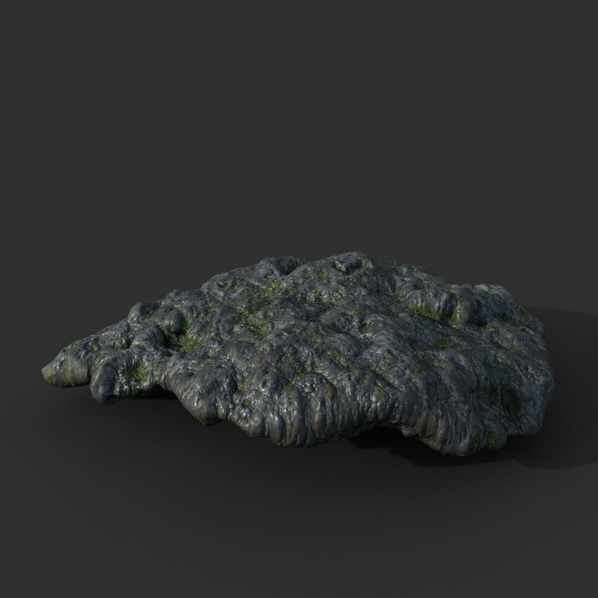 Low poly Mossy Cave Modular Column Pack 200802 Low-poly 3D model_53