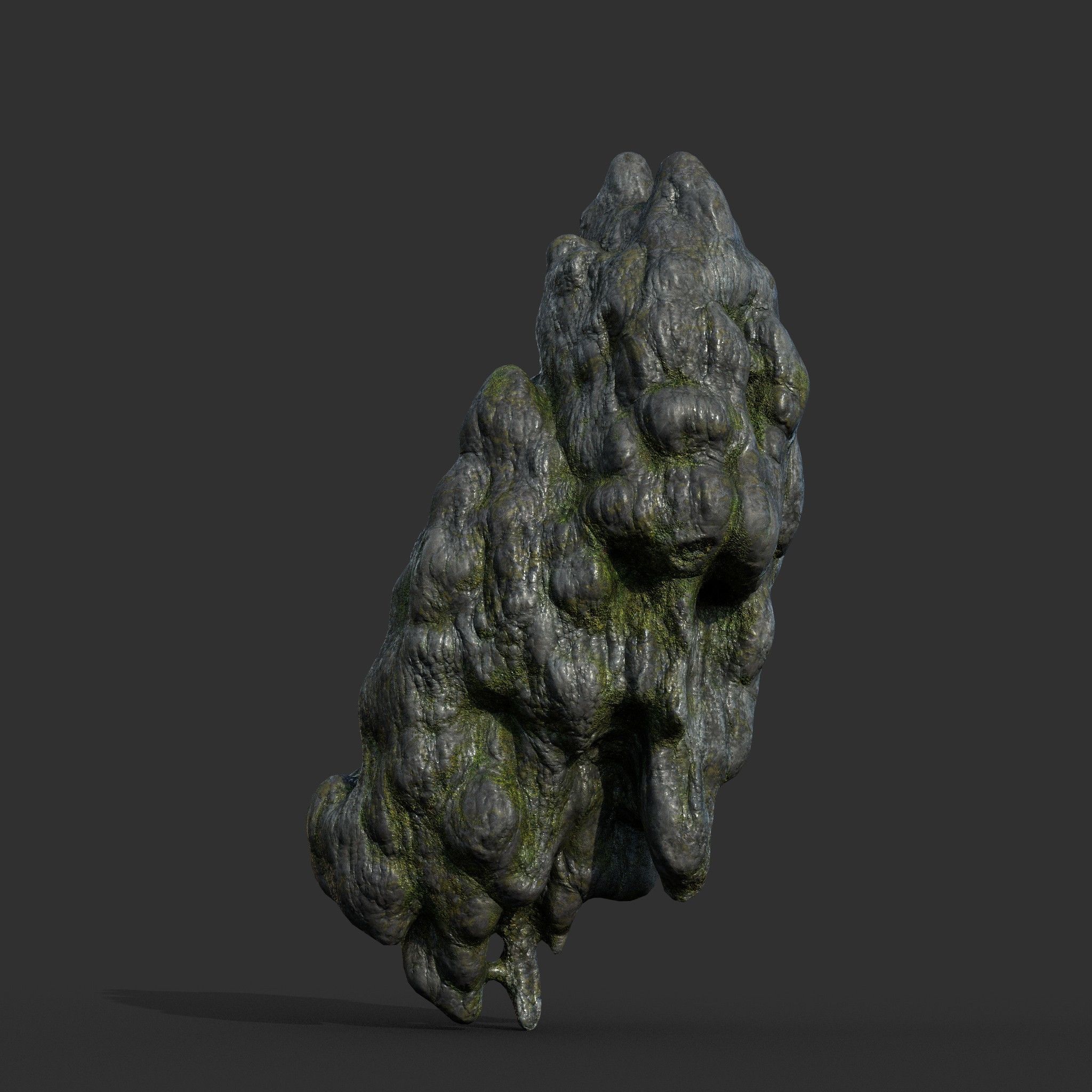 Low poly Mossy Cave Modular Column Pack 200802 Low-poly 3D model_70