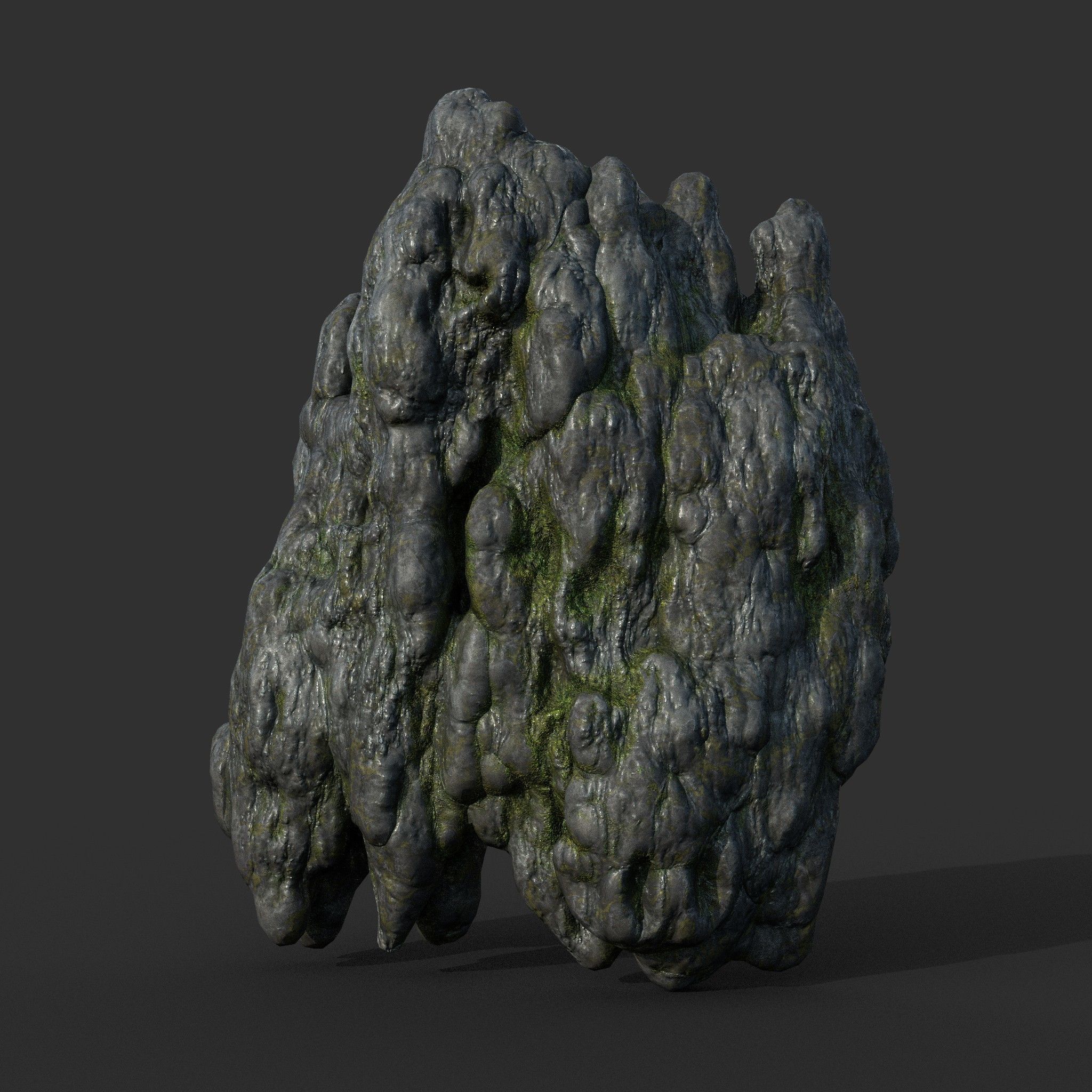 Low poly Mossy Cave Modular Column Pack 200802 Low-poly 3D model_82