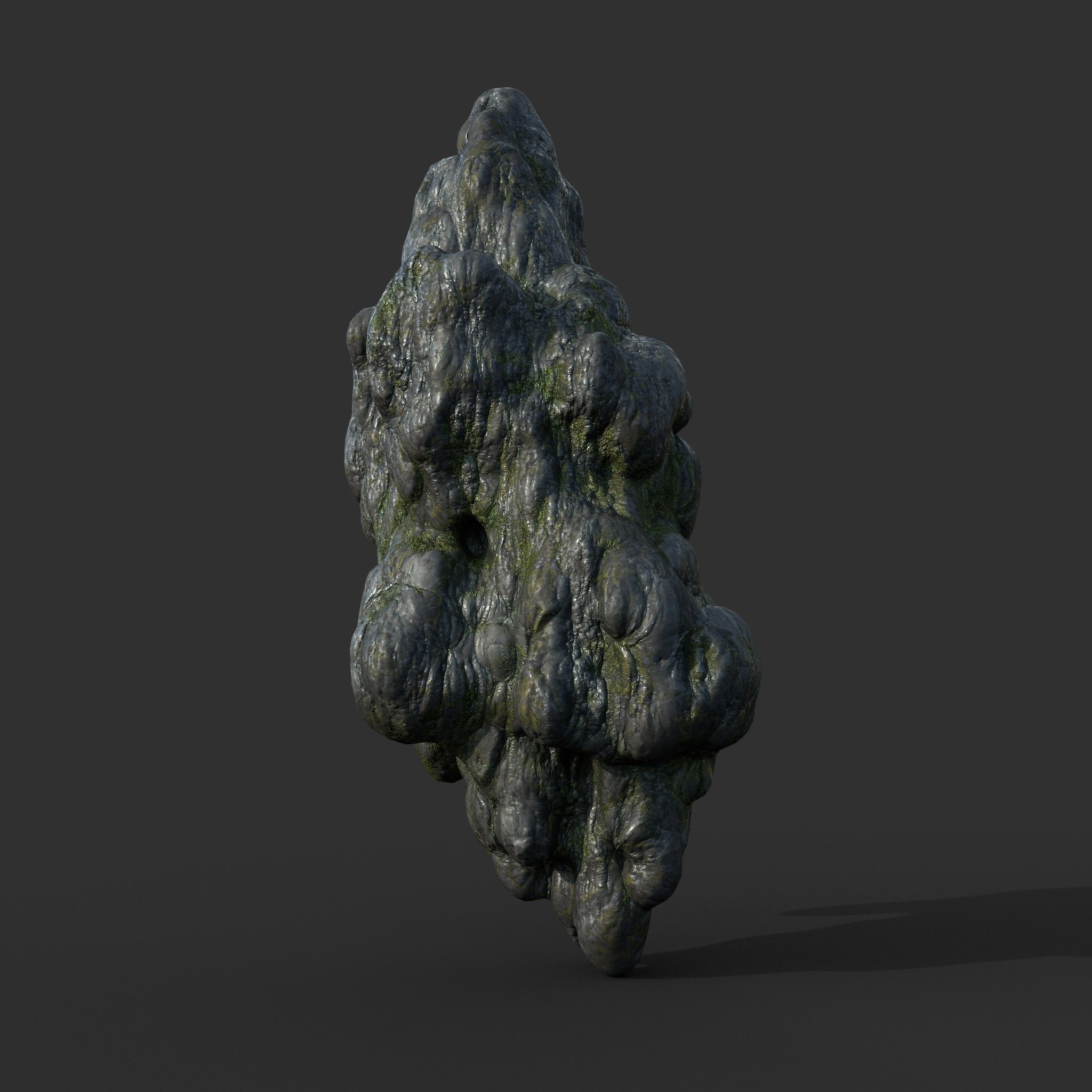 Low poly Mossy Cave Modular Column Pack 200802 Low-poly 3D model_74