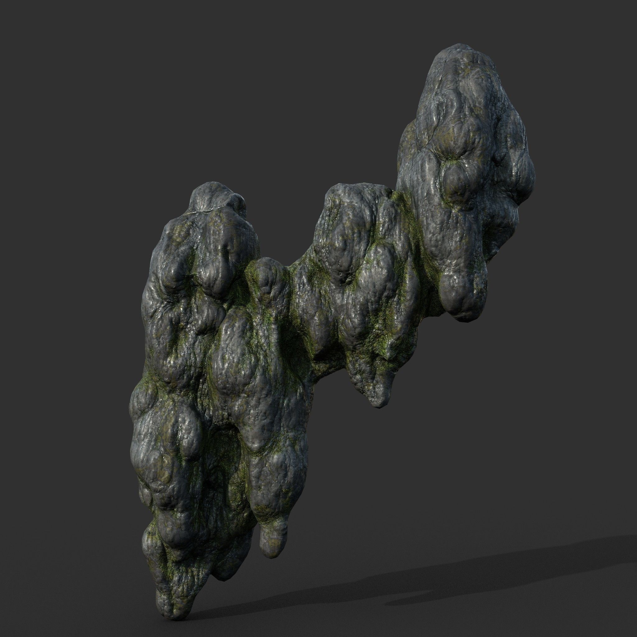 Low poly Mossy Cave Modular Column Pack 200802 Low-poly 3D model_80