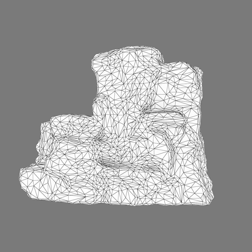 Low poly Gray Cliff Rock 200915 Pack C Low-poly 3D model_25