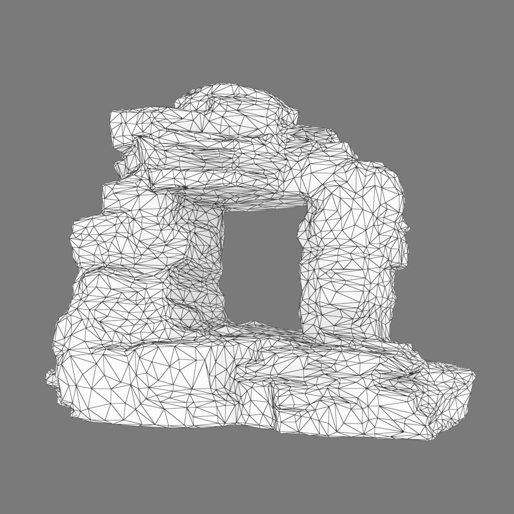 Low poly Gray Cliff Rock 200915 Pack C Low-poly 3D model_28