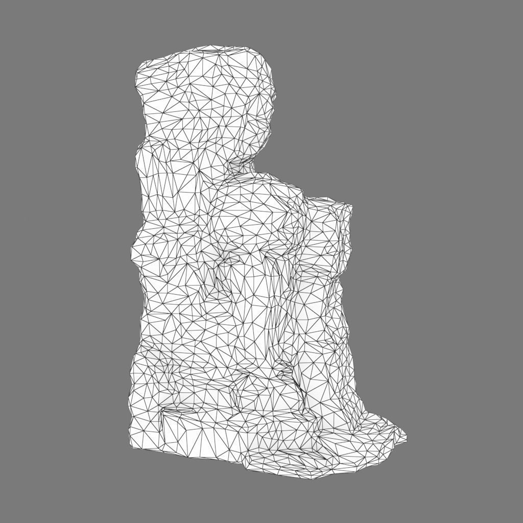 Low poly Gray Cliff Rock 200915 Pack C Low-poly 3D model_7