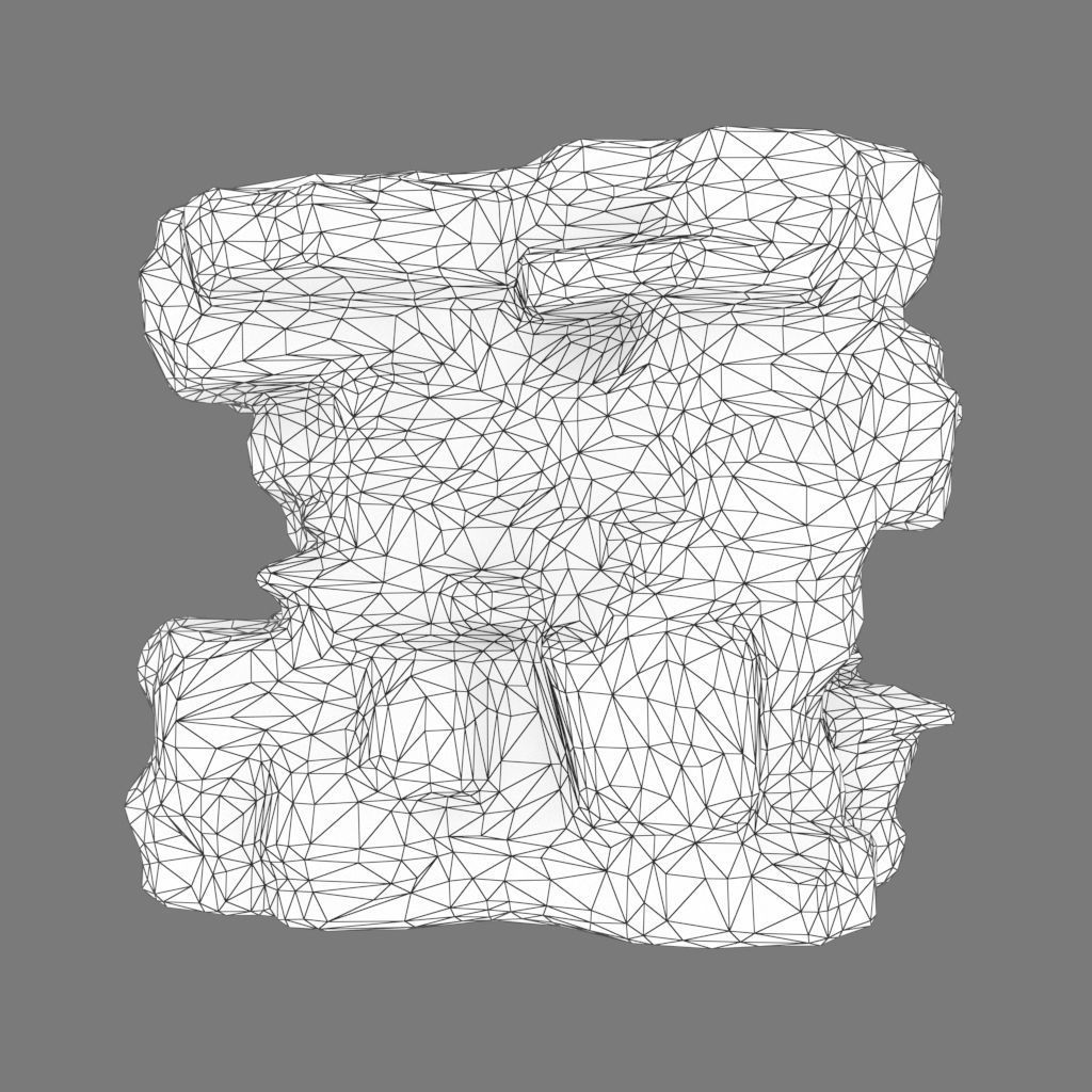 Low poly Gray Cliff Rock 200915 Pack C Low-poly 3D model_13