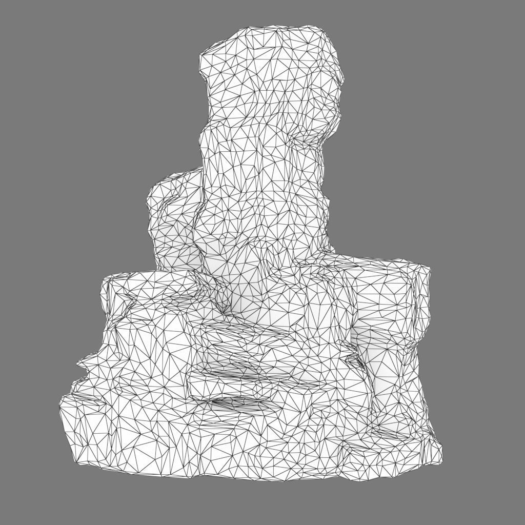 Low poly Gray Cliff Rock 200915 Pack C Low-poly 3D model_19