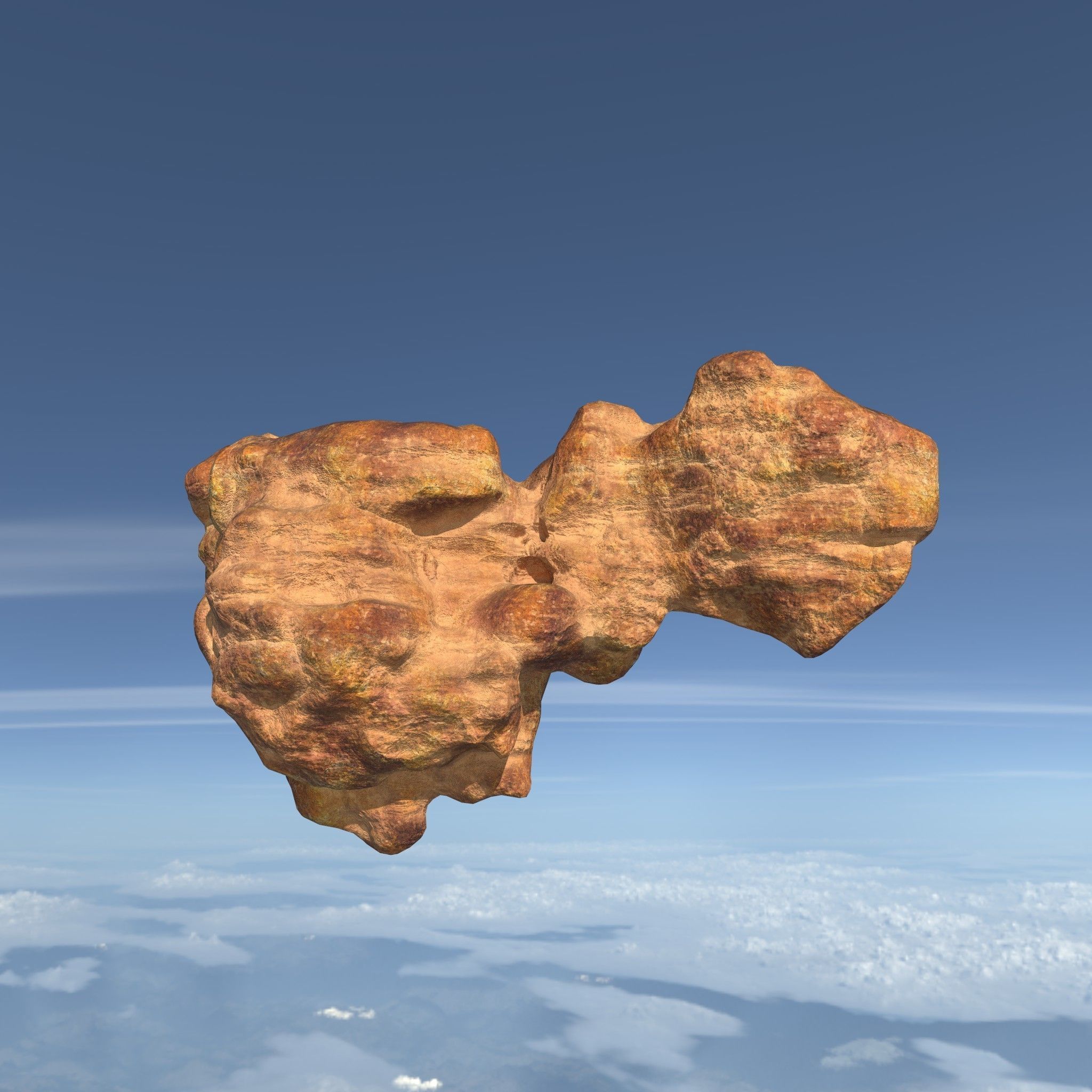 Low poly Floating Desert Rock Pack 200827 Low-poly 3D model_15