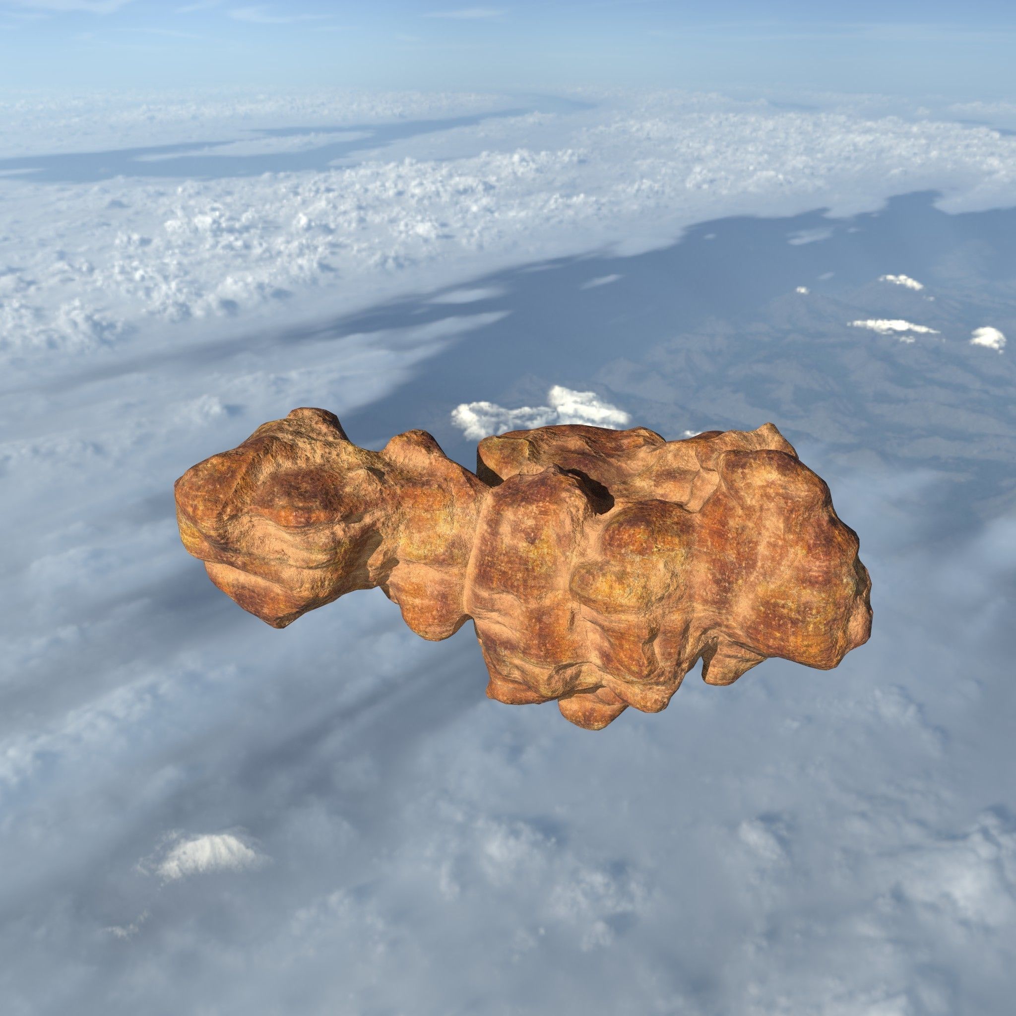 Low poly Floating Desert Rock Pack 200827 Low-poly 3D model_16
