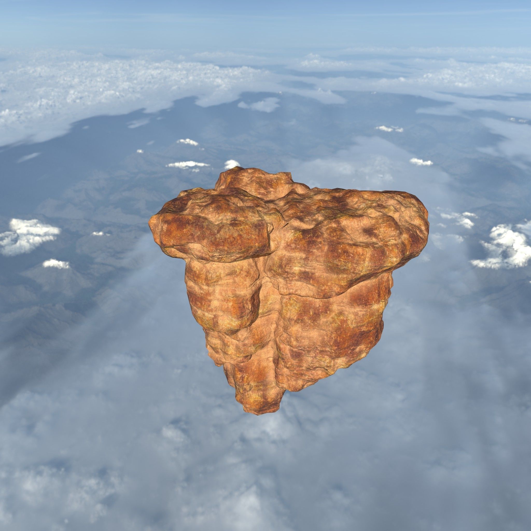 Low poly Floating Desert Rock Pack 200827 Low-poly 3D model_25