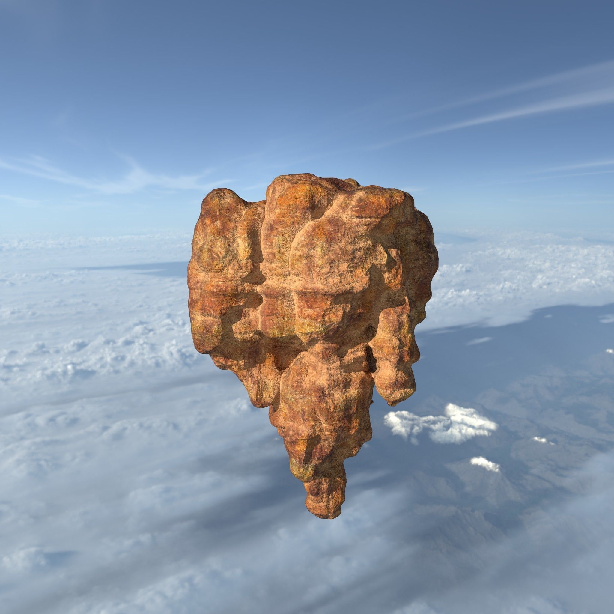 Low poly Floating Desert Rock Pack 200827 Low-poly 3D model_10