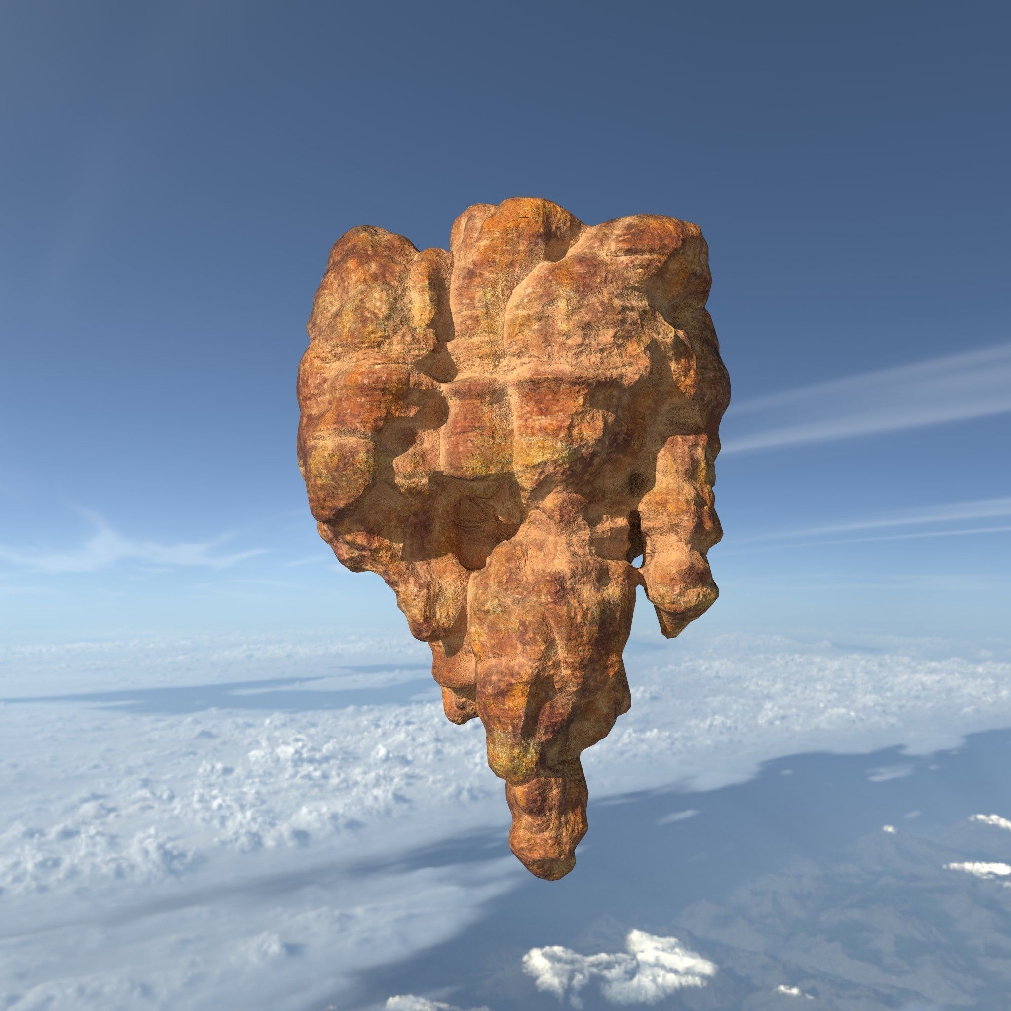 Low poly Floating Desert Rock Pack 200827 Low-poly 3D model_9