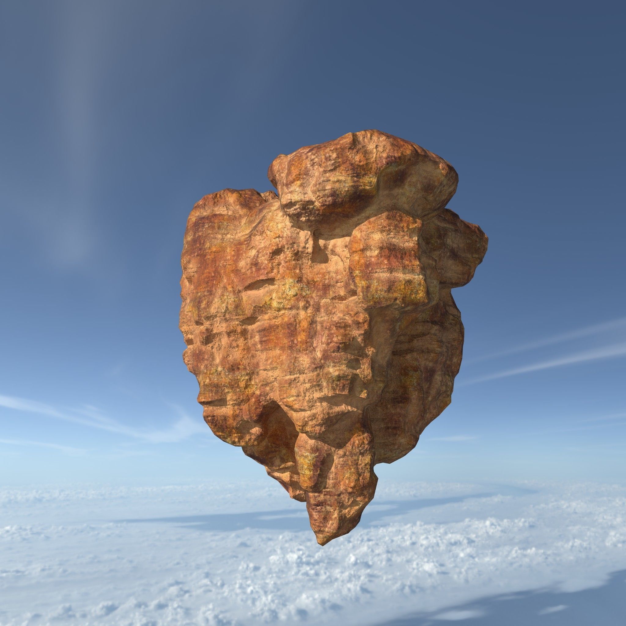 Low poly Floating Desert Rock Pack 200827 Low-poly 3D model_24