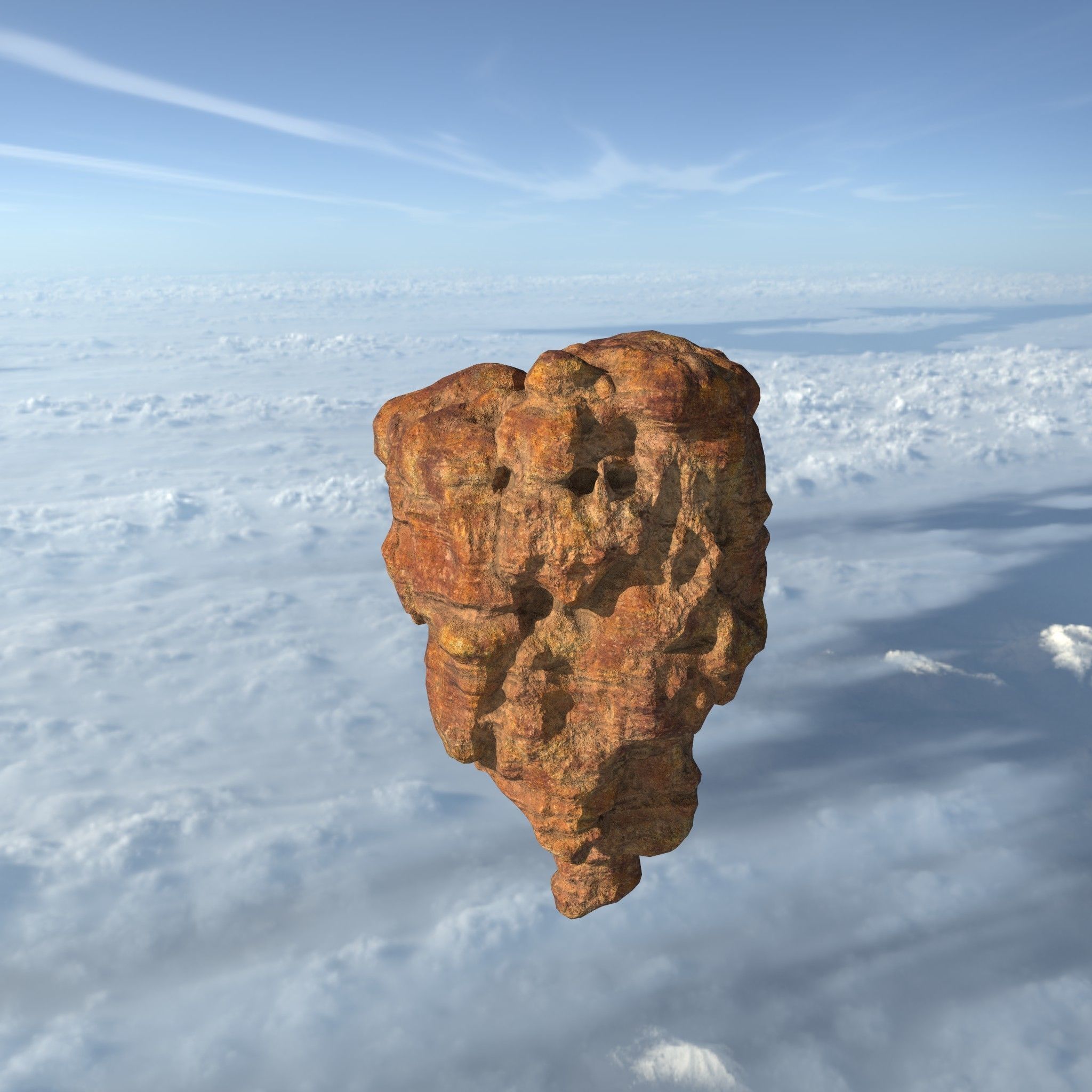 Low poly Floating Desert Rock Pack 200827 Low-poly 3D model_4