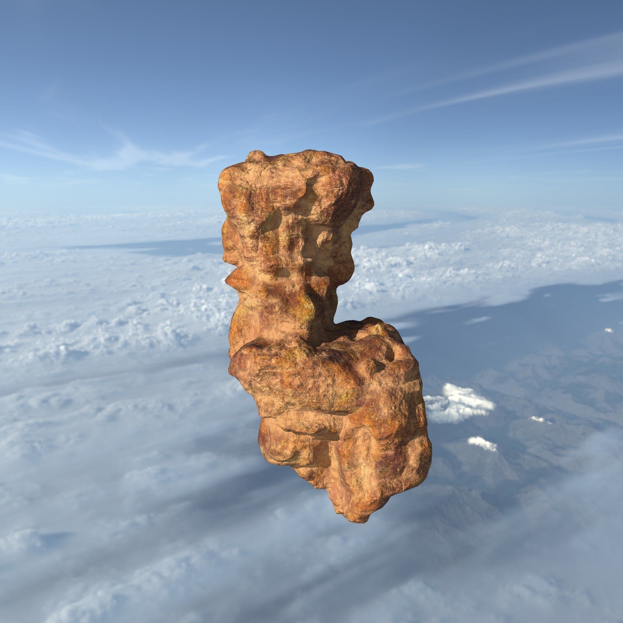 Low poly Floating Desert Rock Pack 200827 Low-poly 3D model_31