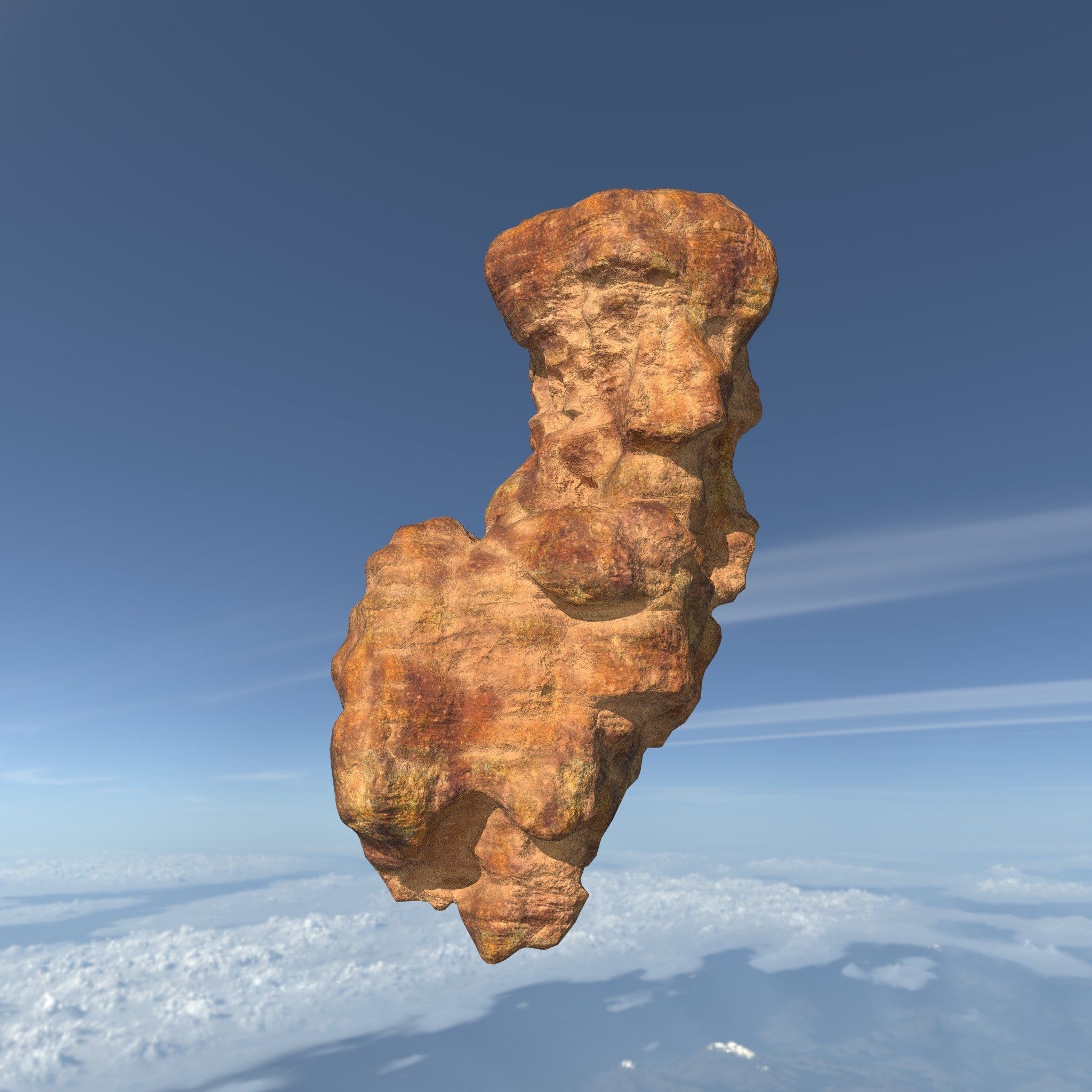 Low poly Floating Desert Rock Pack 200827 Low-poly 3D model_30