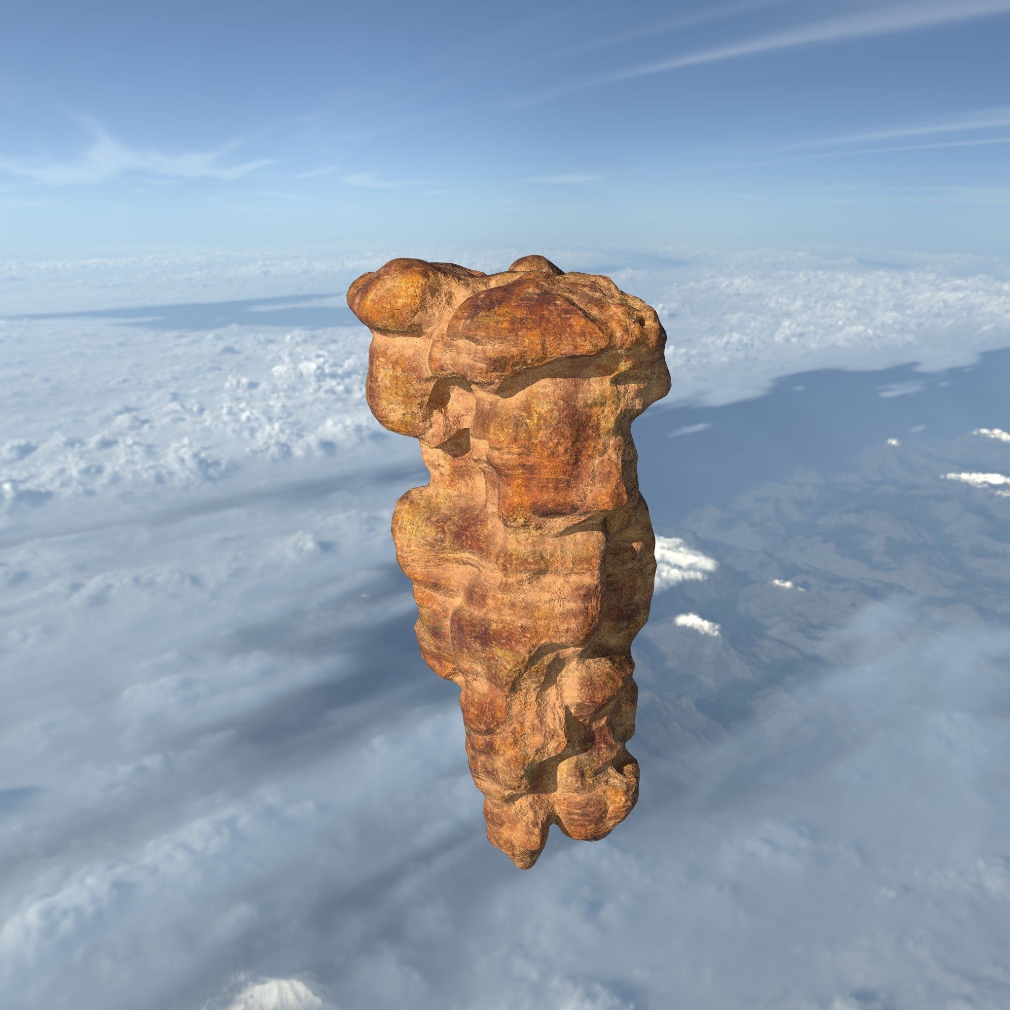 Low poly Floating Desert Rock Pack 200827 Low-poly 3D model_28