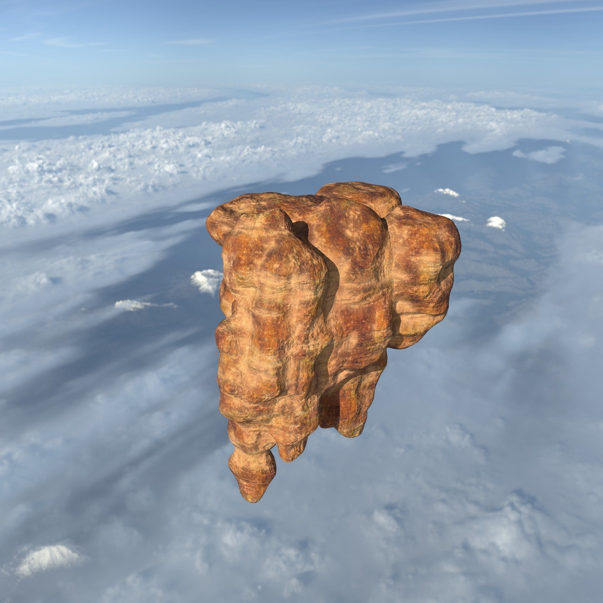 Low poly Floating Desert Rock Pack 200827 Low-poly 3D model_7