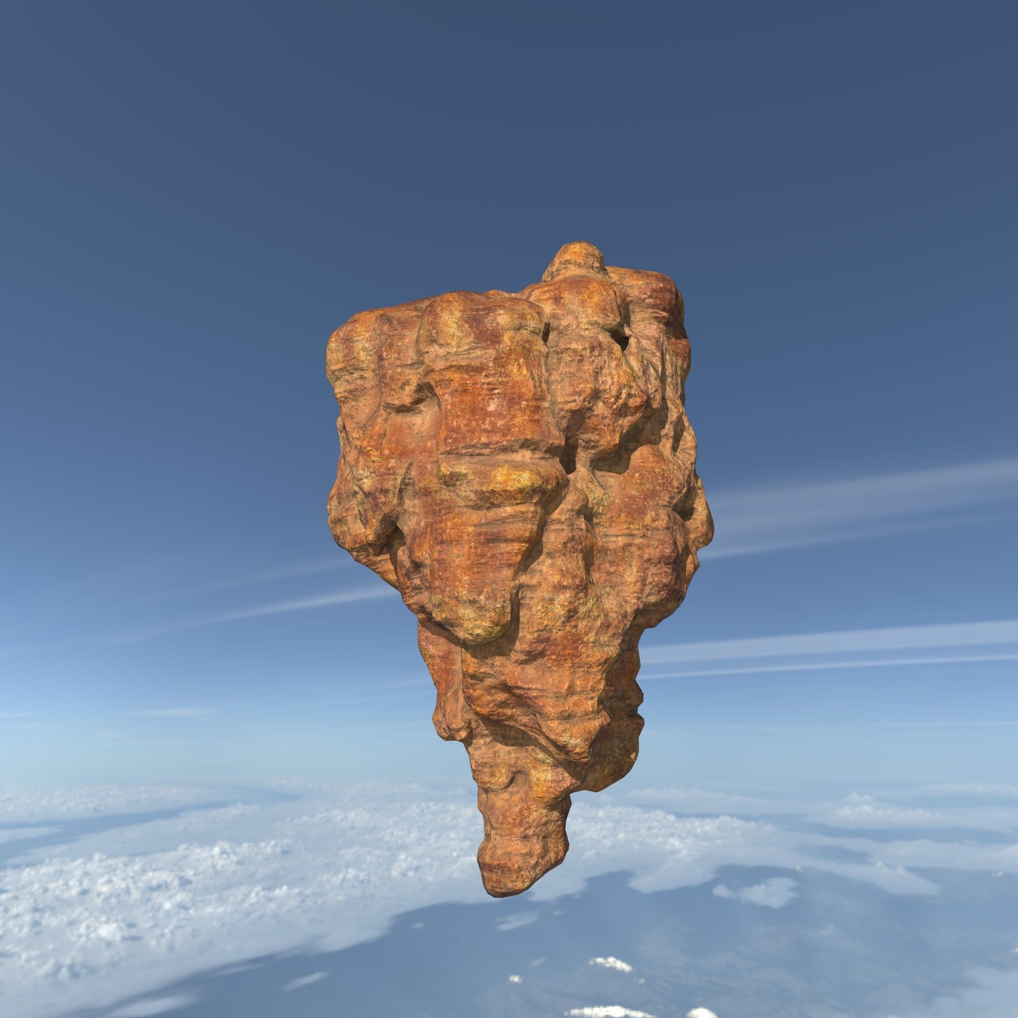 Low poly Floating Desert Rock Pack 200827 Low-poly 3D model_2