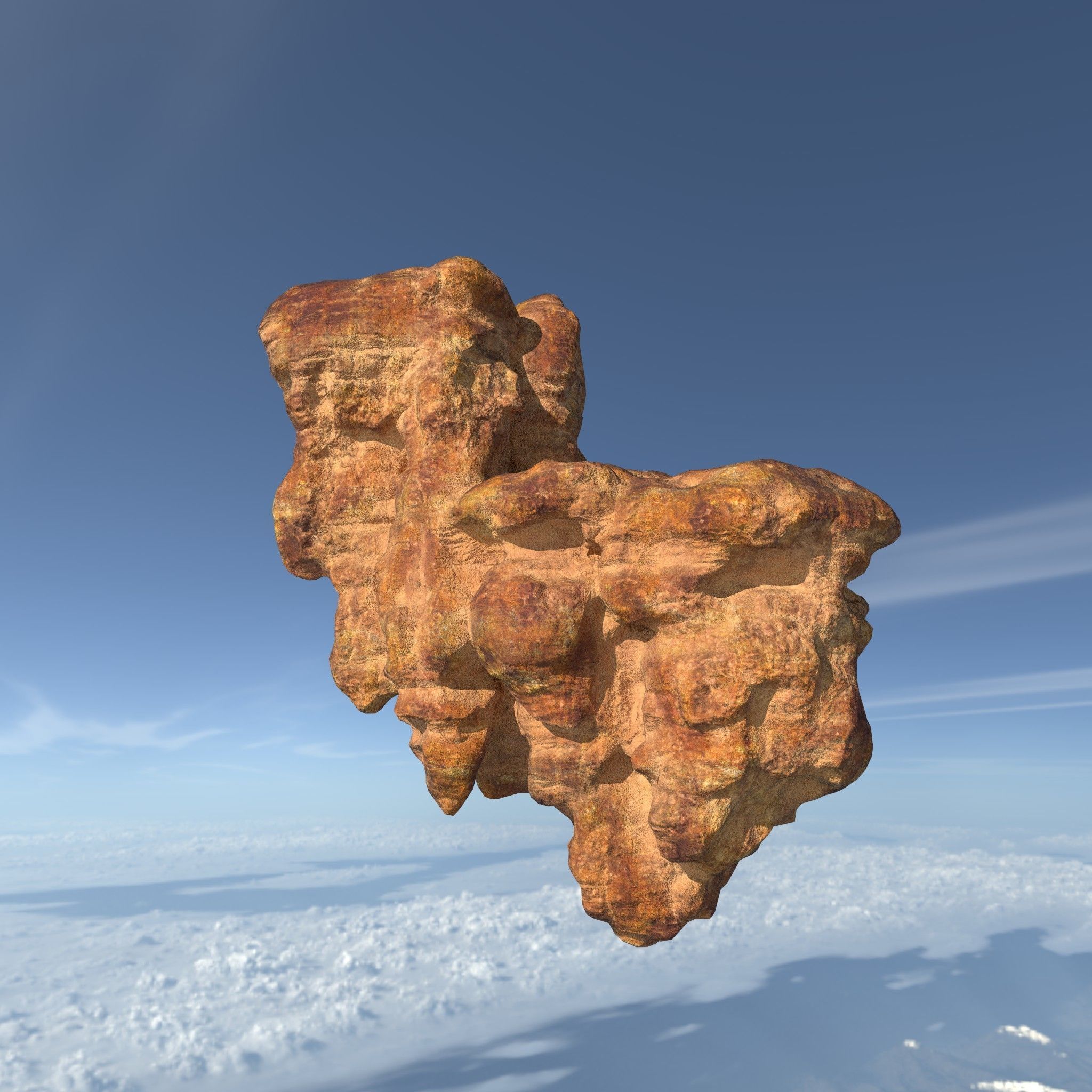 Low poly Floating Desert Rock Pack 200827 Low-poly 3D model_18