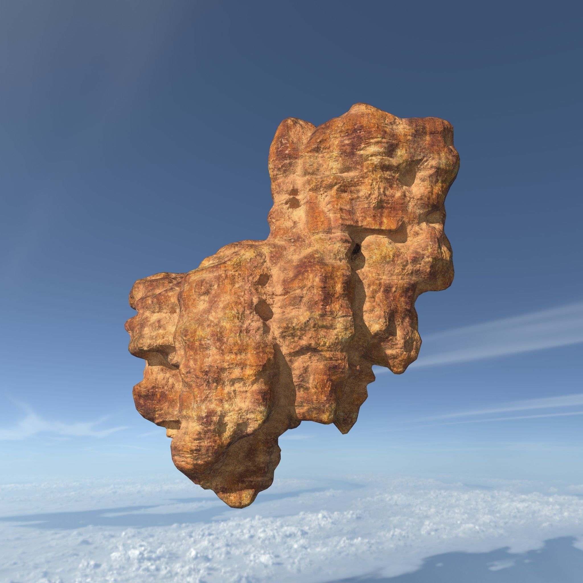 Low poly Floating Desert Rock Pack 200827 Low-poly 3D model_19