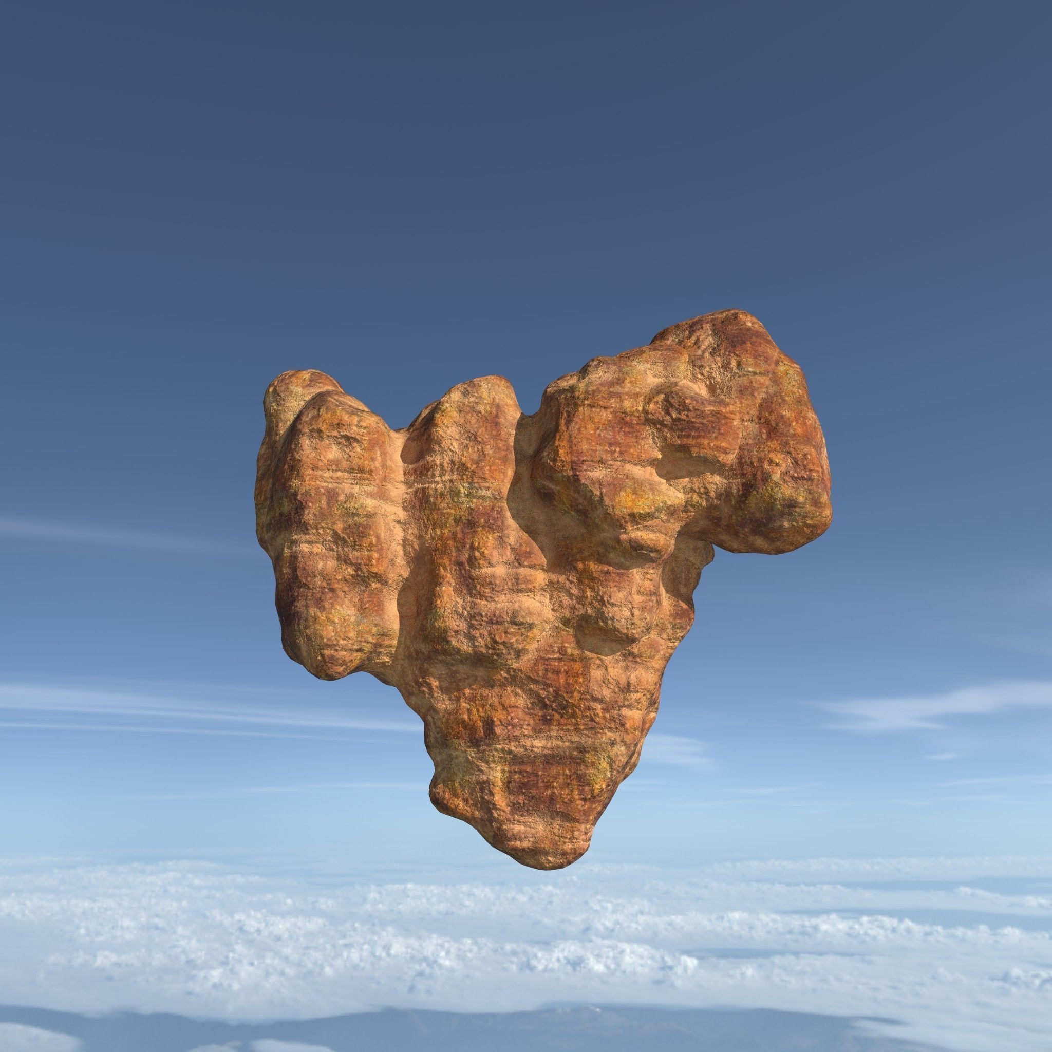 Low poly Floating Desert Rock Pack 200827 Low-poly 3D model_12